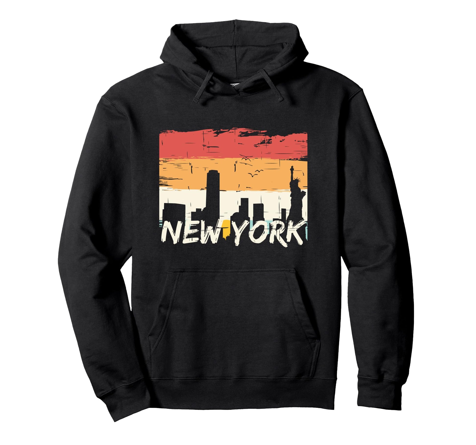 New York City Skyline Nyc Stripes Hoodie - Custom Art Print for Adults - T-Shirt, Sweatshirt, Hoodie