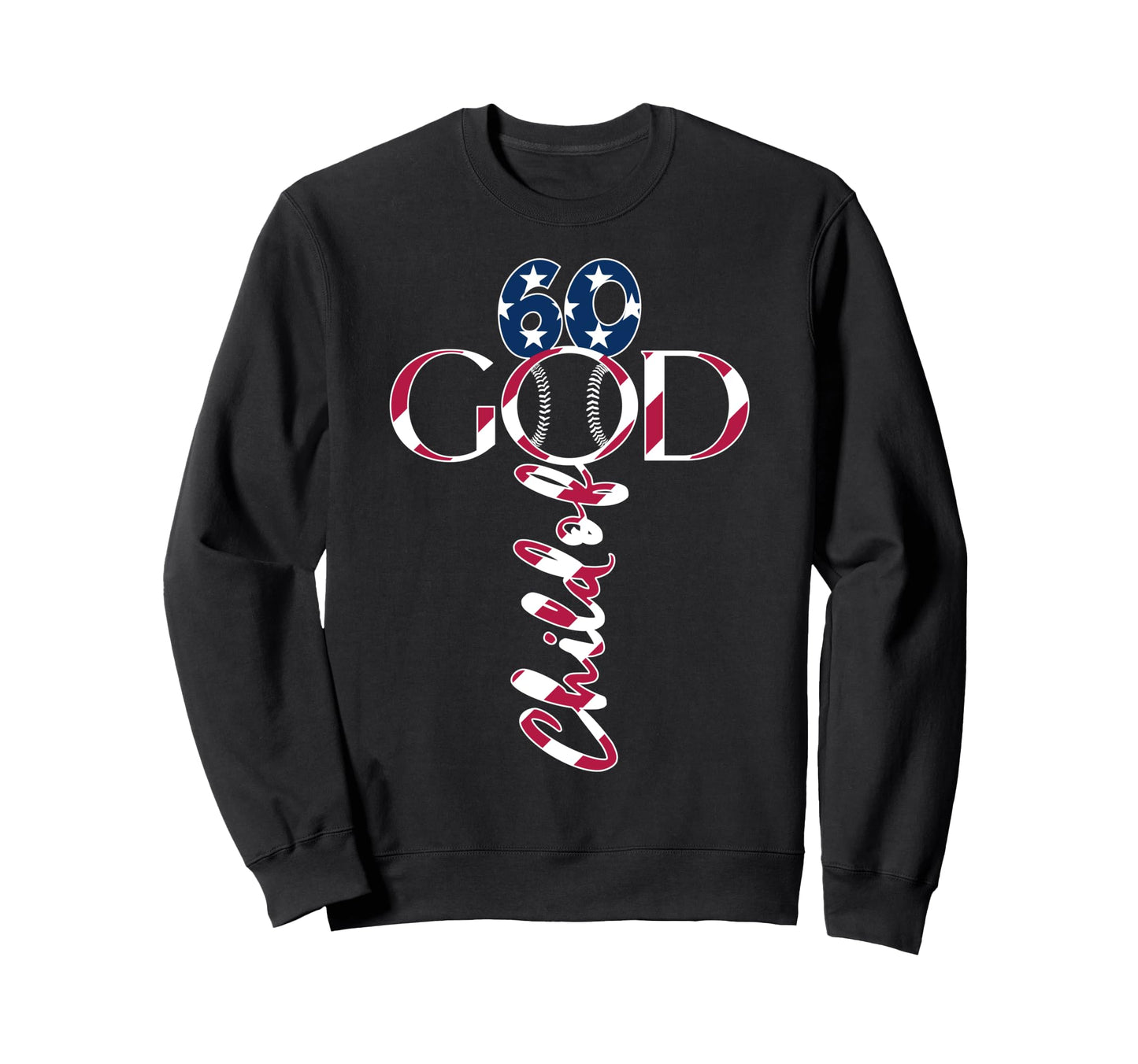 Baseball Jesus 60 Years Child God Sweatshirt - Novelty Apparel Men Women - T-Shirt, Sweatshirt, Hoodie
