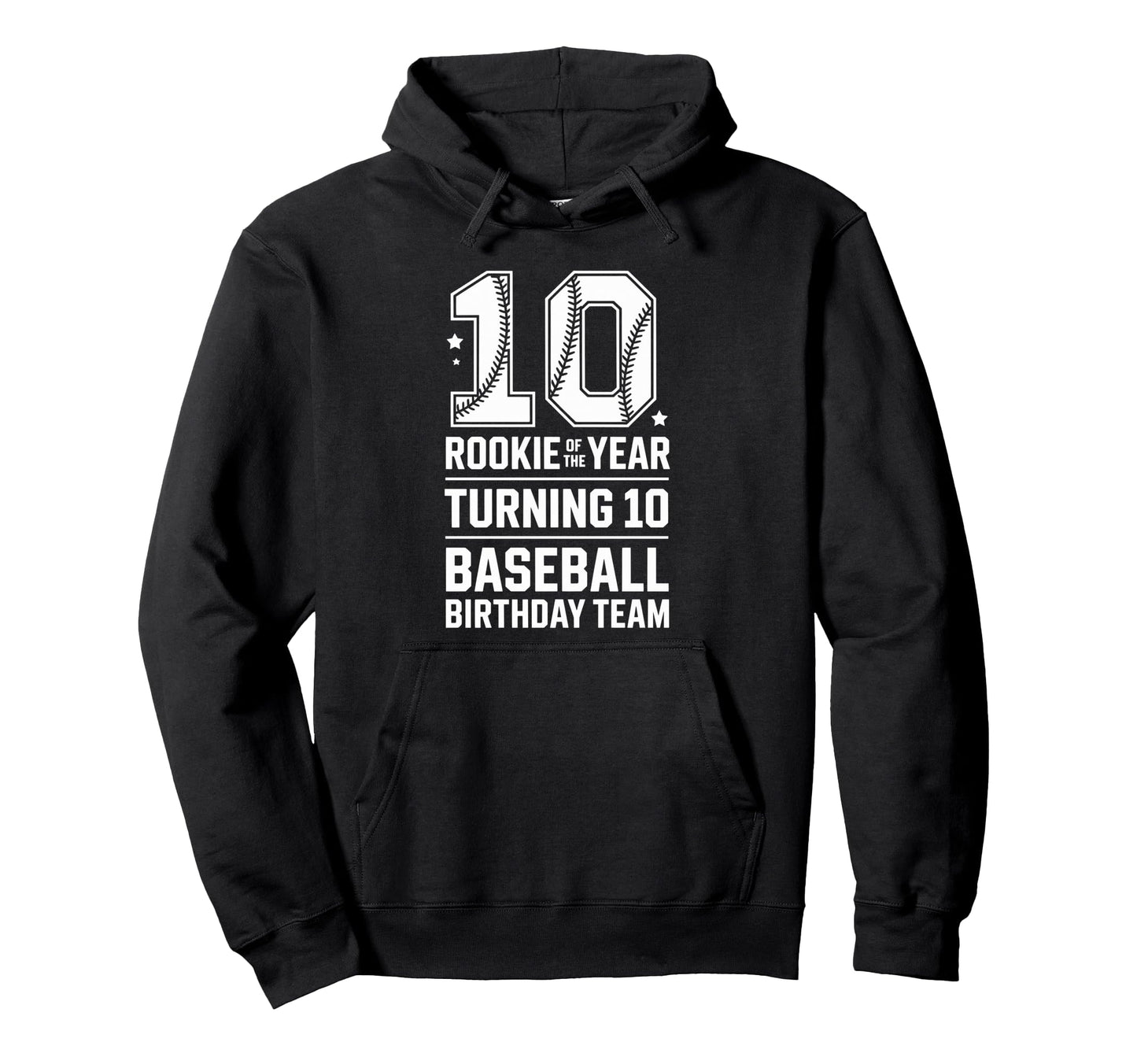 10Th Birthday Rookie Year Baseball Hoodie - Streetwear Style Men Women - T-Shirt, Sweatshirt, Hoodie