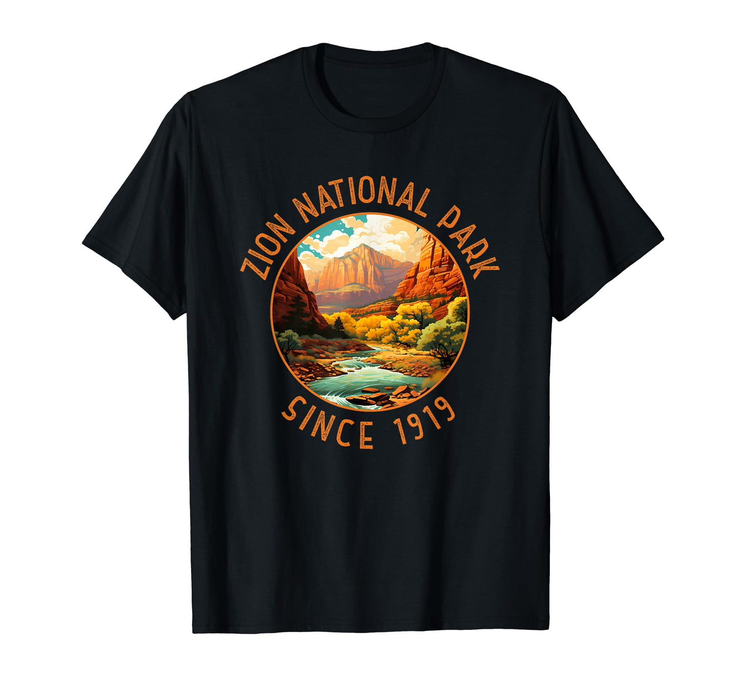Zion National Park Since 1919 Distressed T-Shirt - Novelty Apparel Unisex - T-Shirt, Sweatshirt, Hoodie
