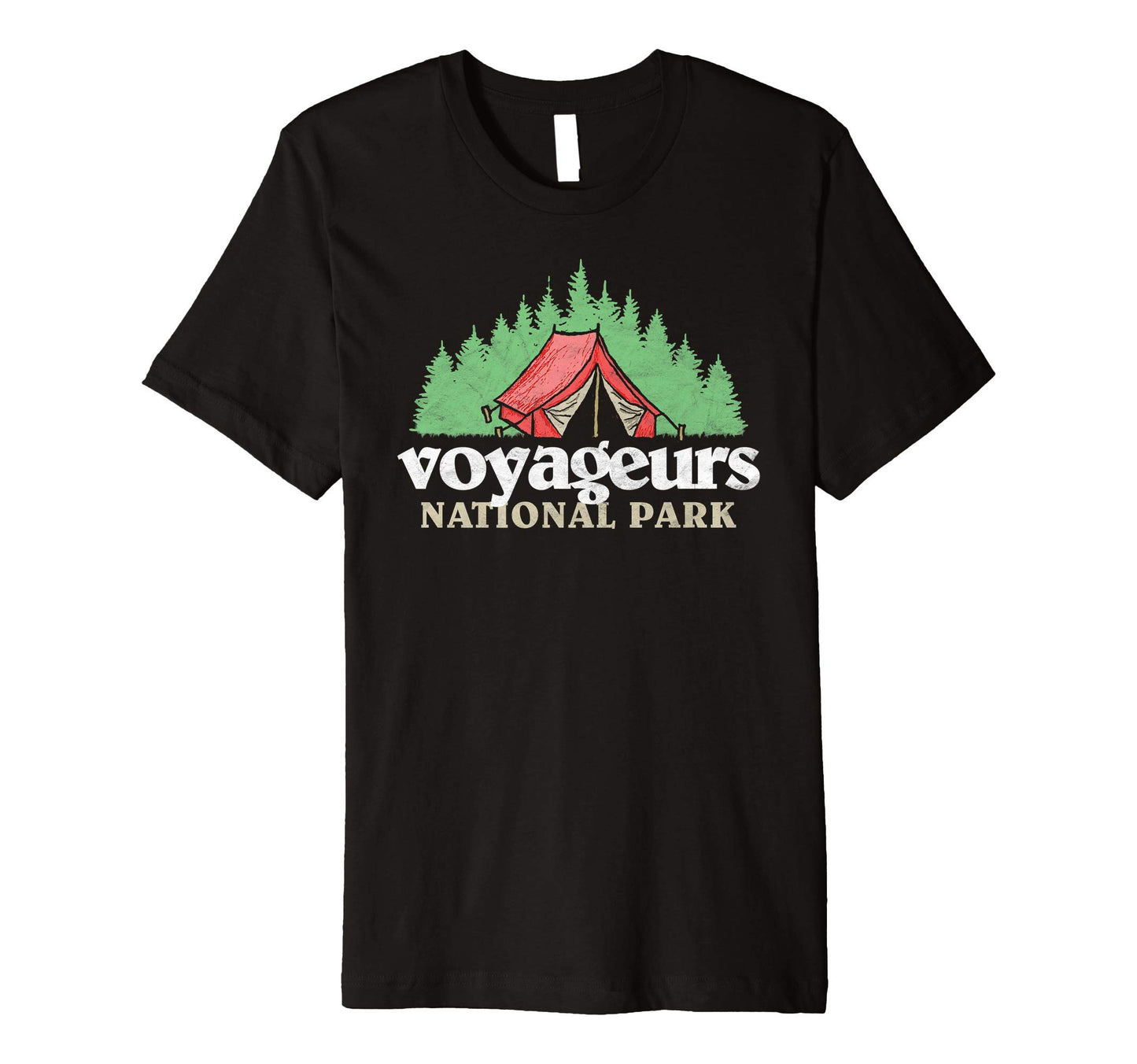 Voyageurs National Park Tent T-Shirt - Fun Novelty Design for Adults - T-Shirt, Sweatshirt, Hoodie