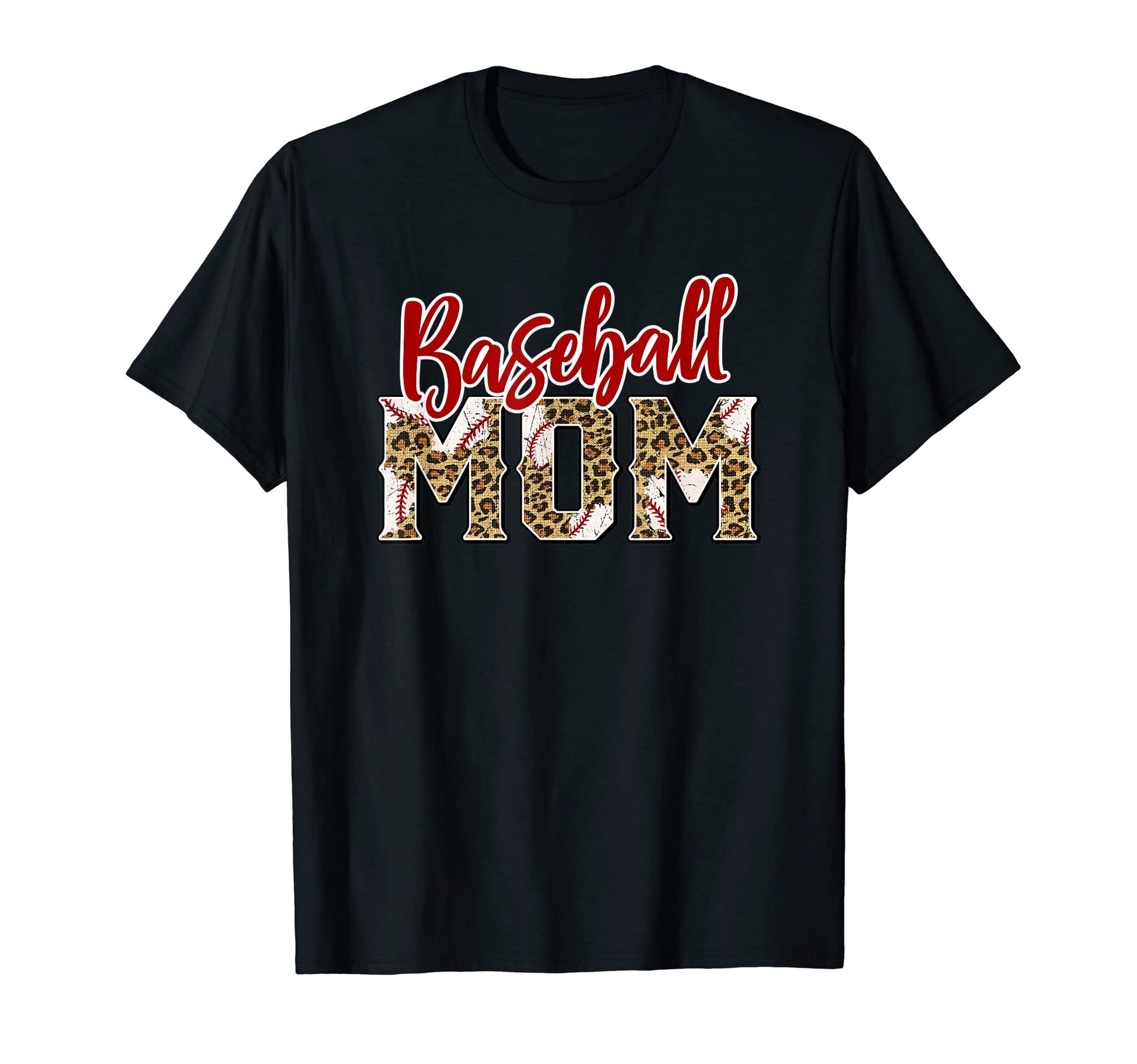 Baseball Mom Leopard Cheetah T-Shirt - Aesthetic Graphic for Adults - T-Shirt, Sweatshirt, Hoodie