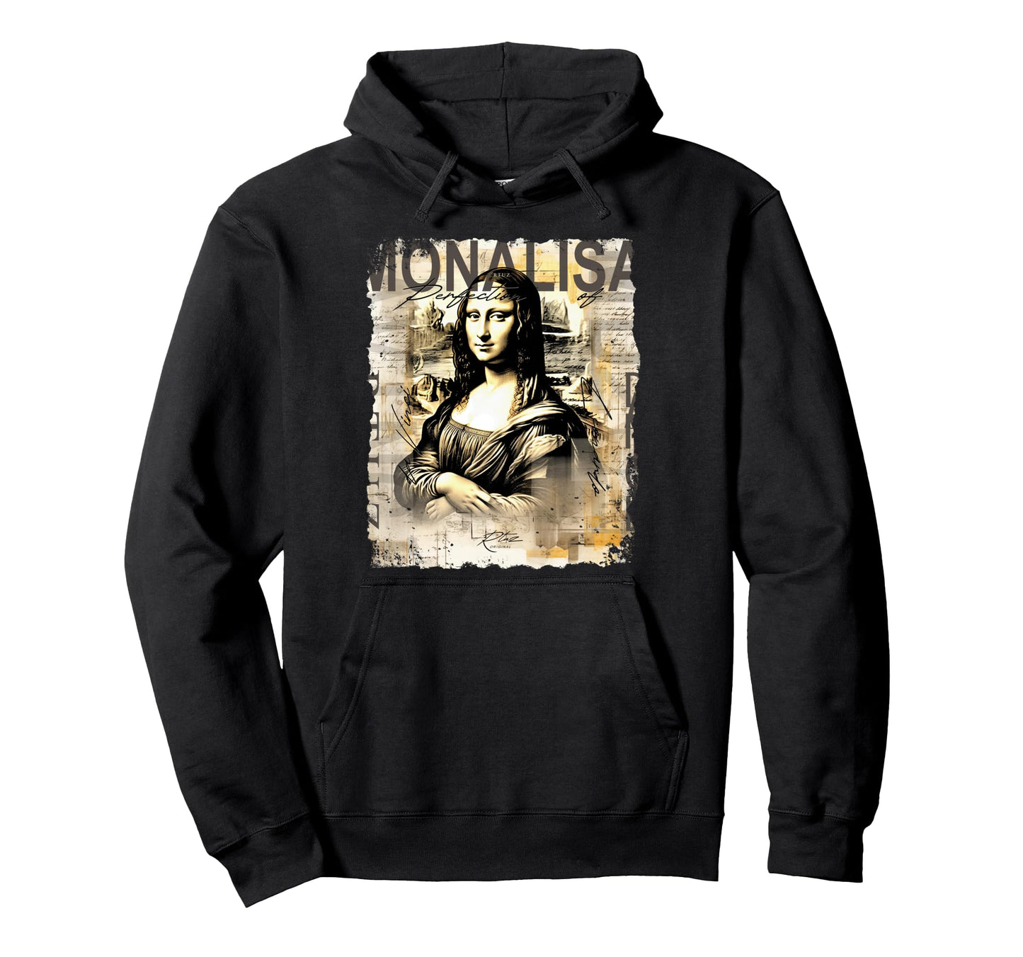 Mona Lisa Aesthetic Y2K Streetwear Hoodie - Fun Novelty Design for Adults - T-Shirt, Sweatshirt, Hoodie