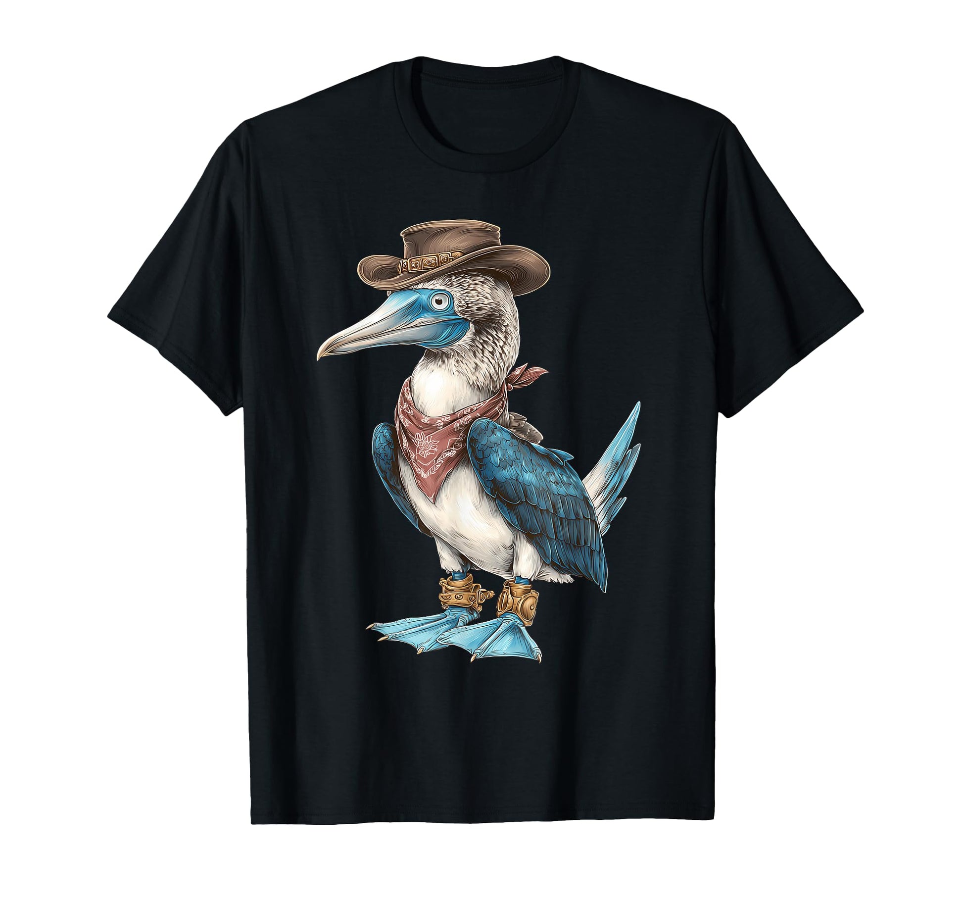 Blue Footed Booby Cowboy Cowgirl T-Shirt - Minimalist Print Men Women - T-Shirt, Sweatshirt, Hoodie