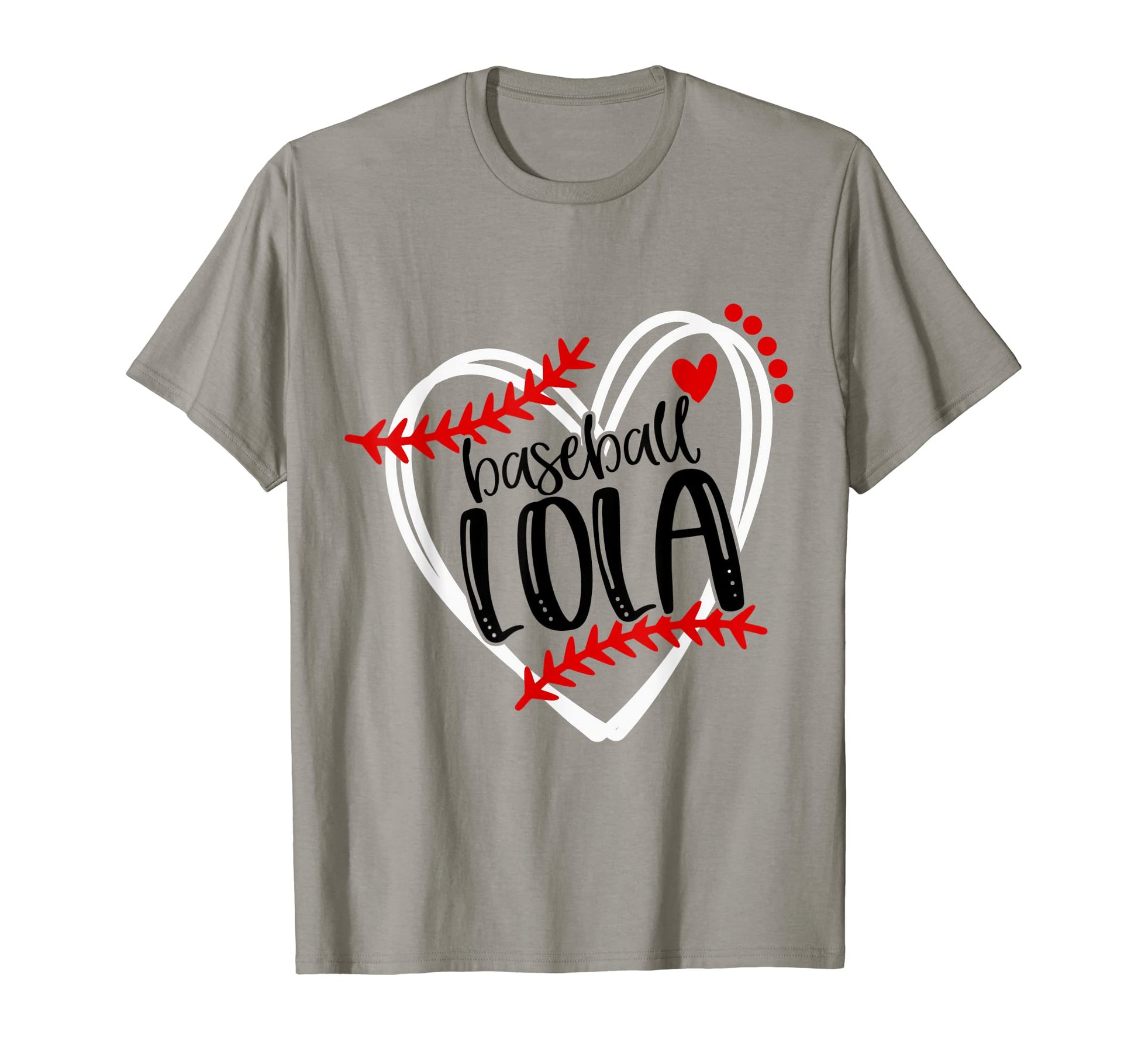 Baseball Lola Distressed Heart Laces T-Shirt - Novelty Apparel Men Women - T-Shirt, Sweatshirt, Hoodie