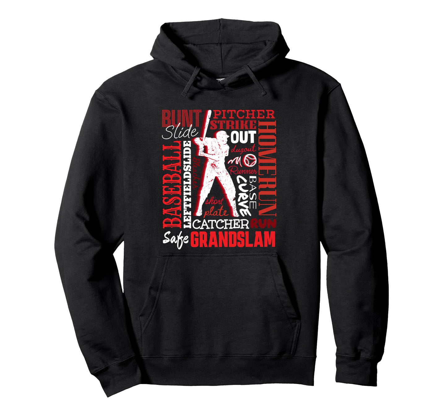 Baseball Sports Player Athletic Gift Fans Hoodie - Trendy Graphic Men Women - T-Shirt, Sweatshirt, Hoodie