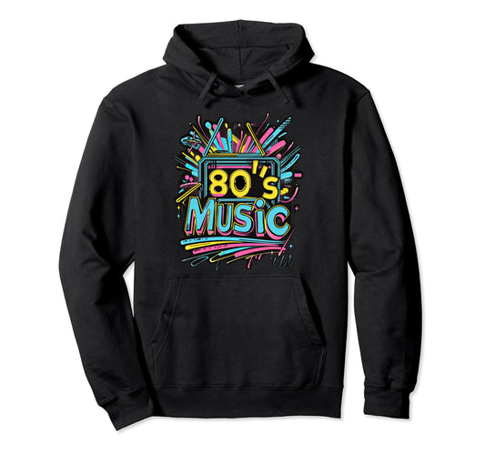 80S Music Party Synthwave Retrowave Hoodie - Novelty Apparel Men Women - T-Shirt, Sweatshirt, Hoodie