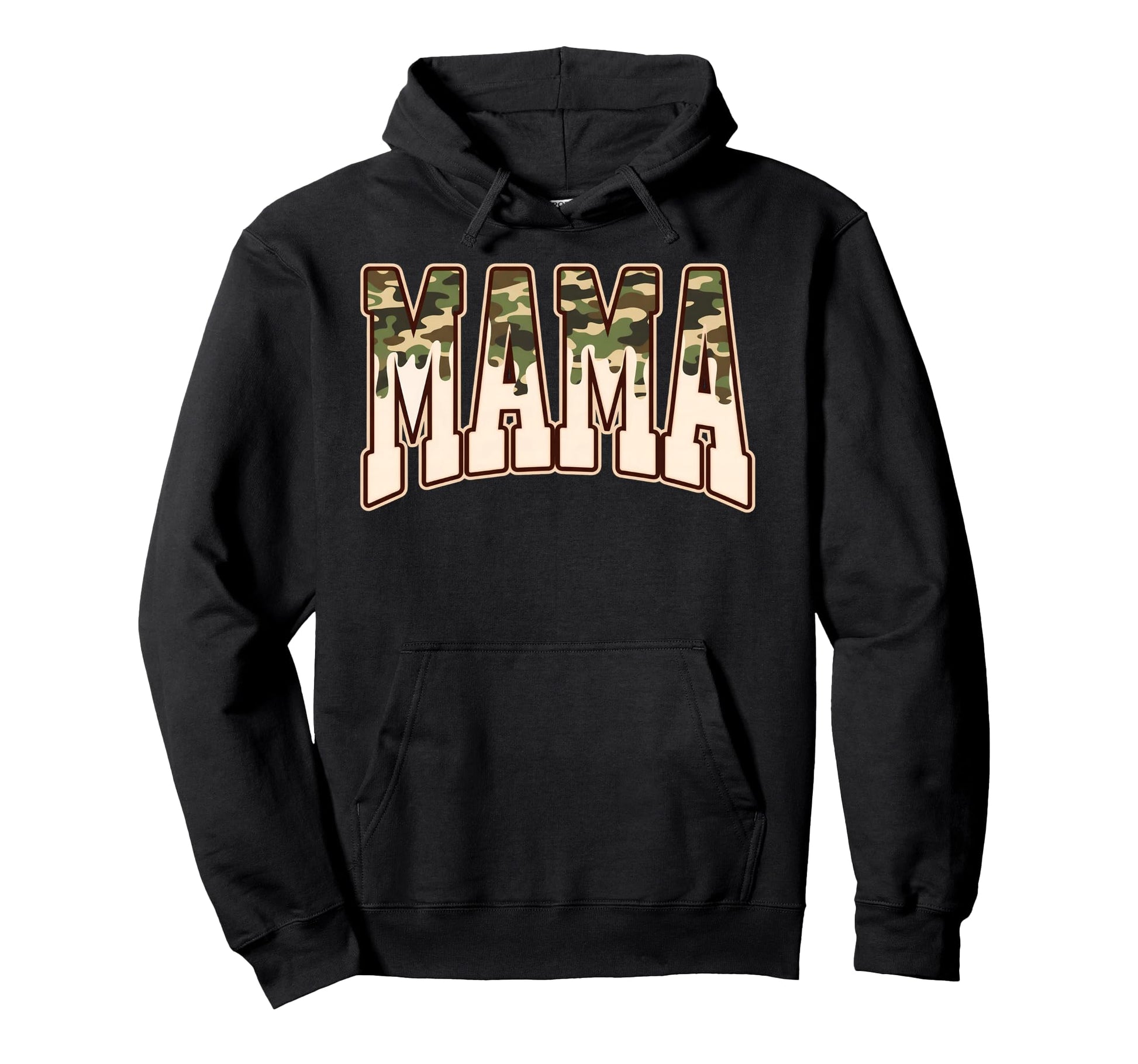 Mama Baseball Ice Cream Camo Drip Mom Hoodie - Trendy Graphic Men Women - T-Shirt, Sweatshirt, Hoodie
