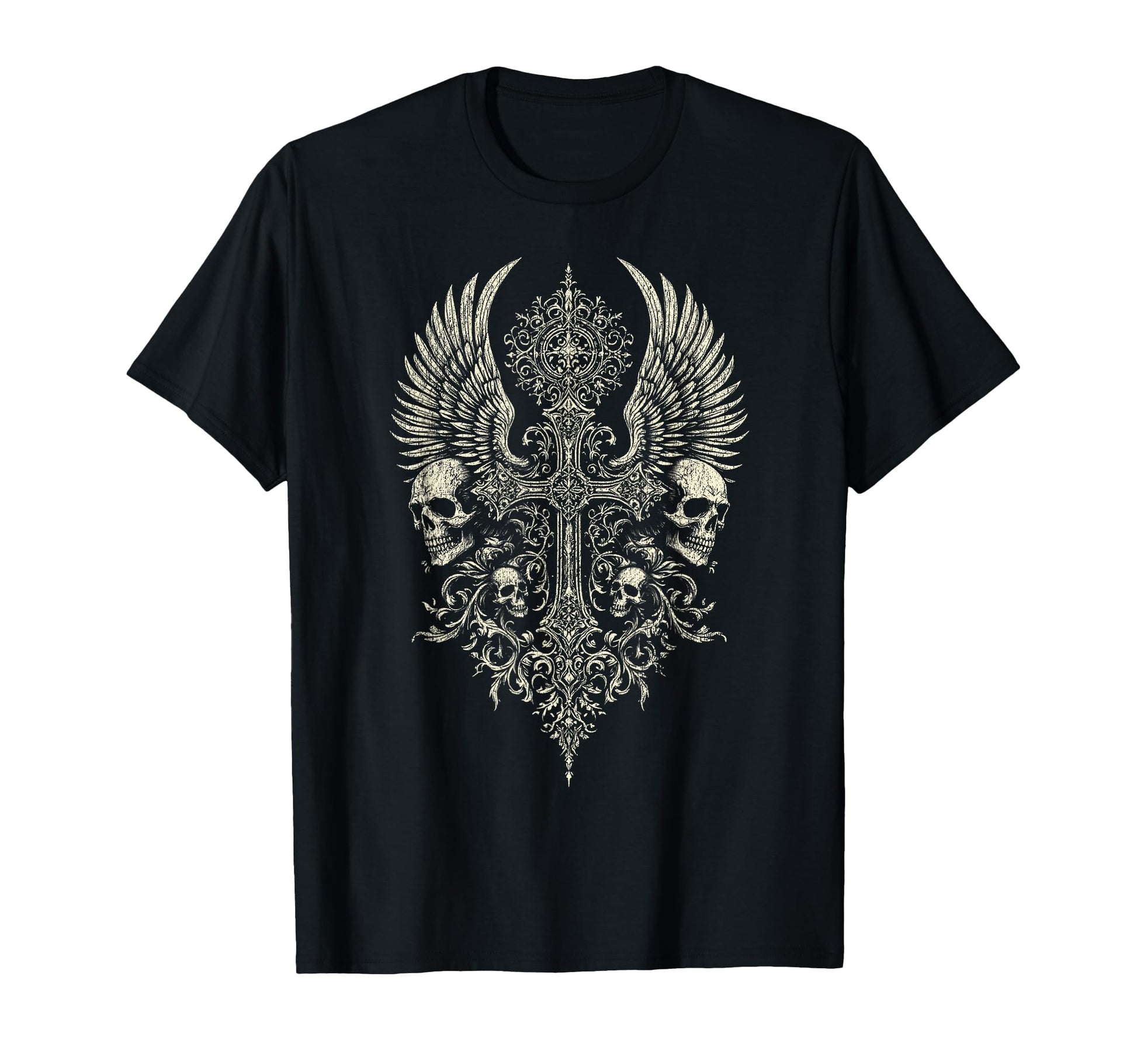 Gothic Cross Grunge Core Emo Aesthetic Y2K T-Shirt - Unique Graphic Unisex - T-Shirt, Sweatshirt, Hoodie