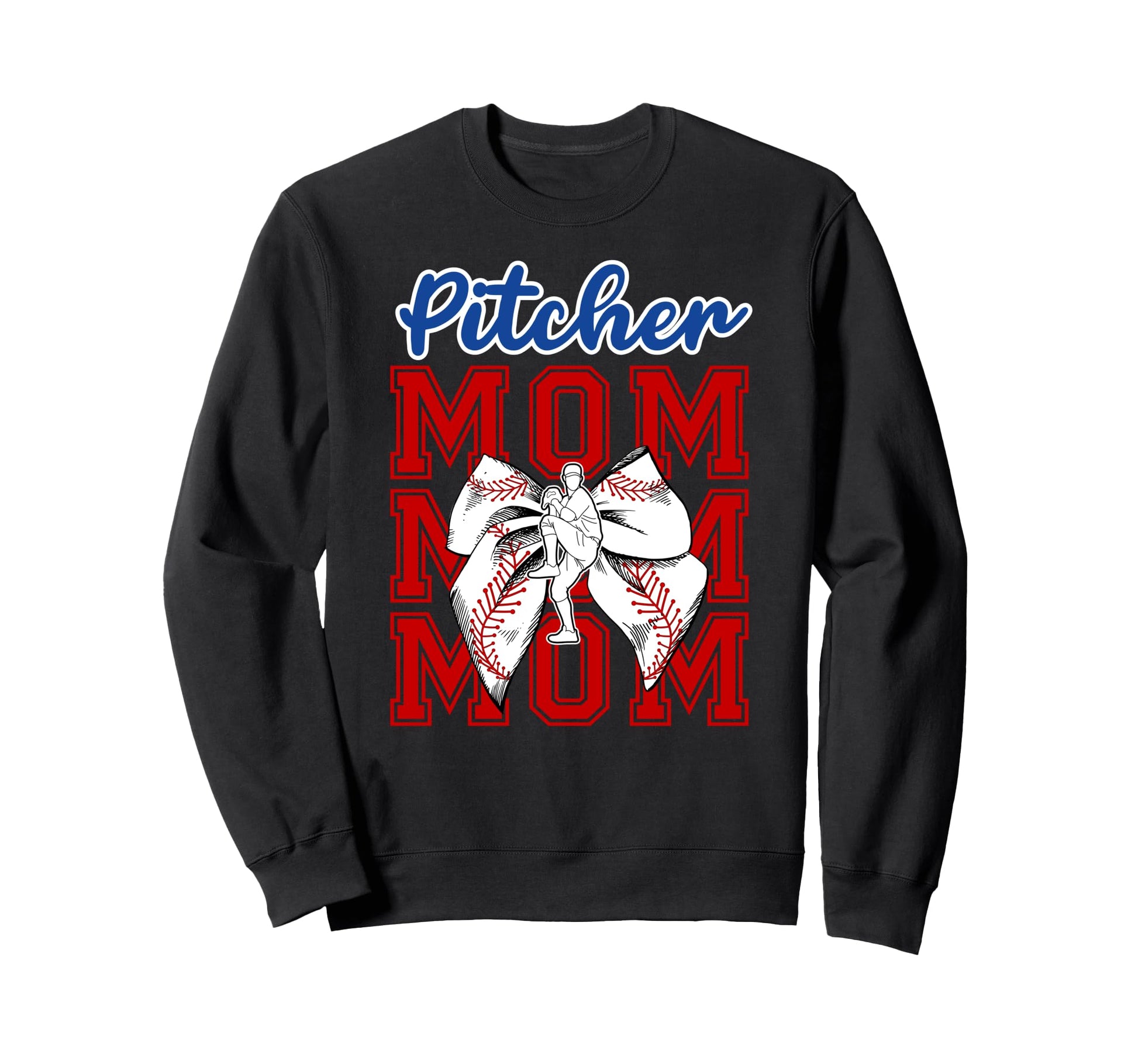 Baseball Pitcher Mom Coquette Baseball Sweatshirt - Trendy Graphic Unisex - T-Shirt, Sweatshirt, Hoodie