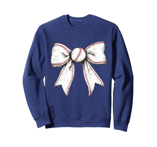 Baseball Coquette Bow Baseball Player Sweatshirt - Aesthetic Graphic Unisex - T-Shirt, Sweatshirt, Hoodie