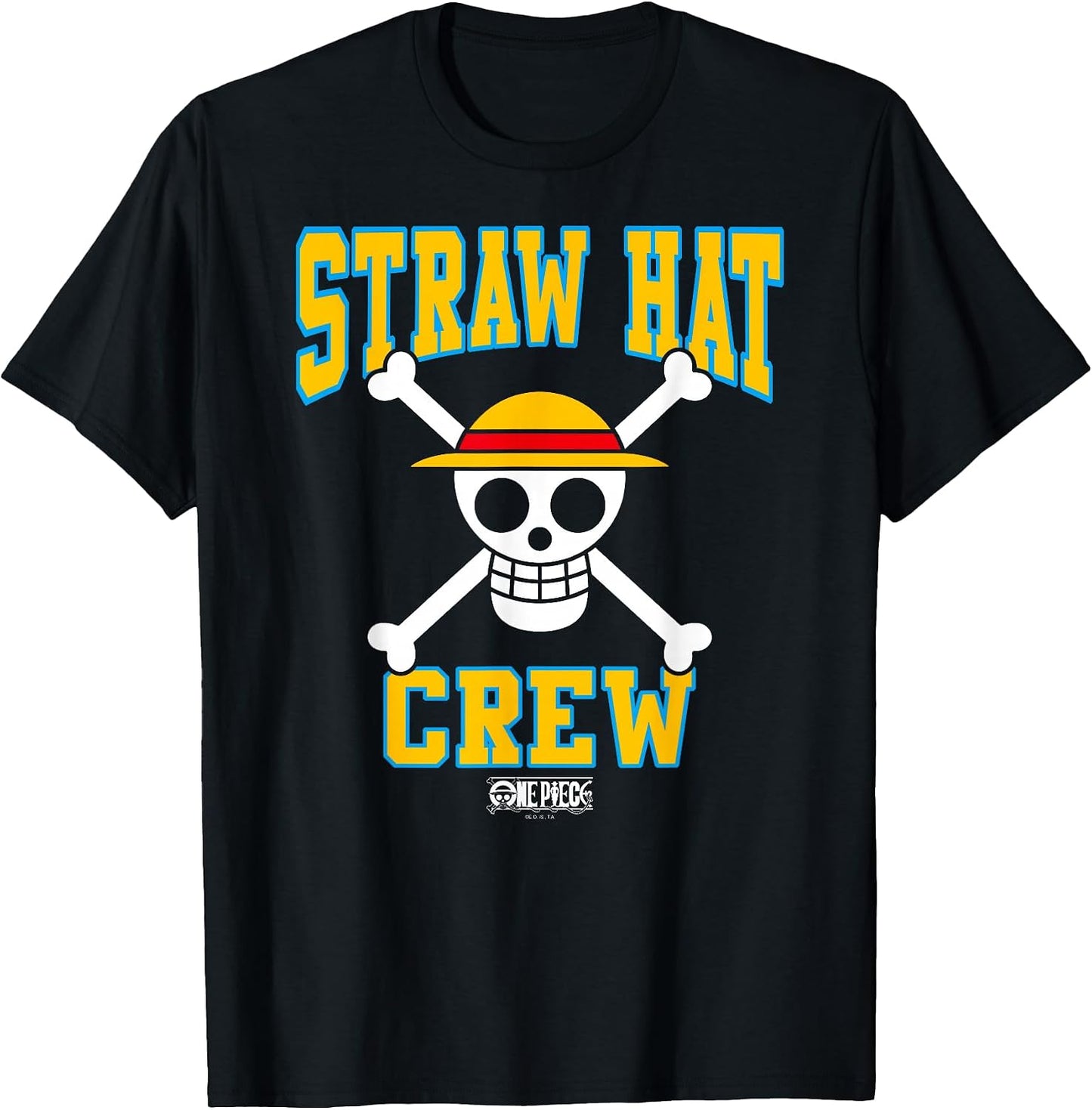 Anime Straw Hat Crew Athletic Type Jolly Rogers - Adult & Kids T-Shirts, Sweatshirts & Hoodies apparel design preview 1