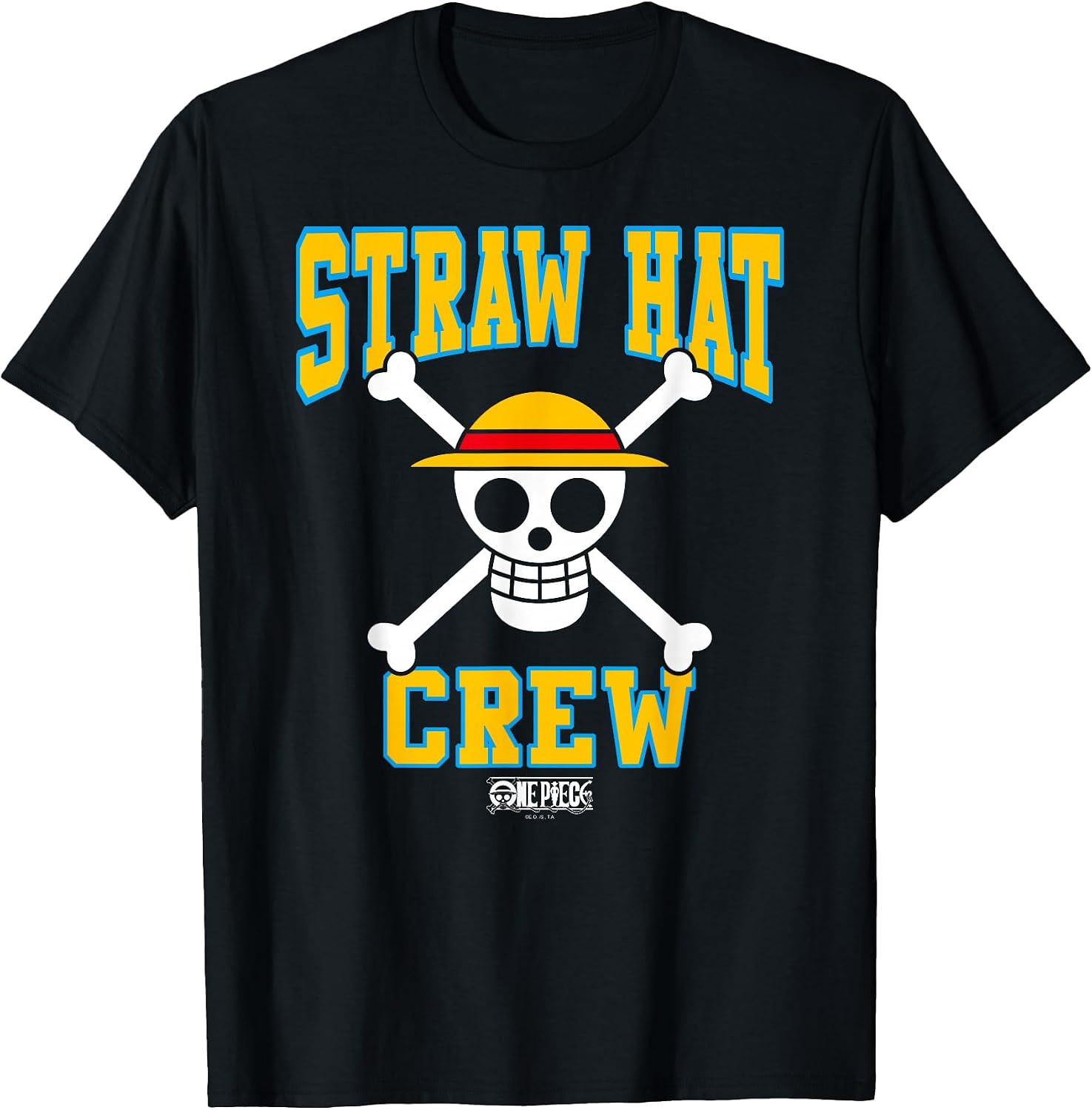 Anime Straw Hat Crew Athletic Type Jolly Rogers - Adult & Kids T-Shirts, Sweatshirts & Hoodies apparel design preview 1