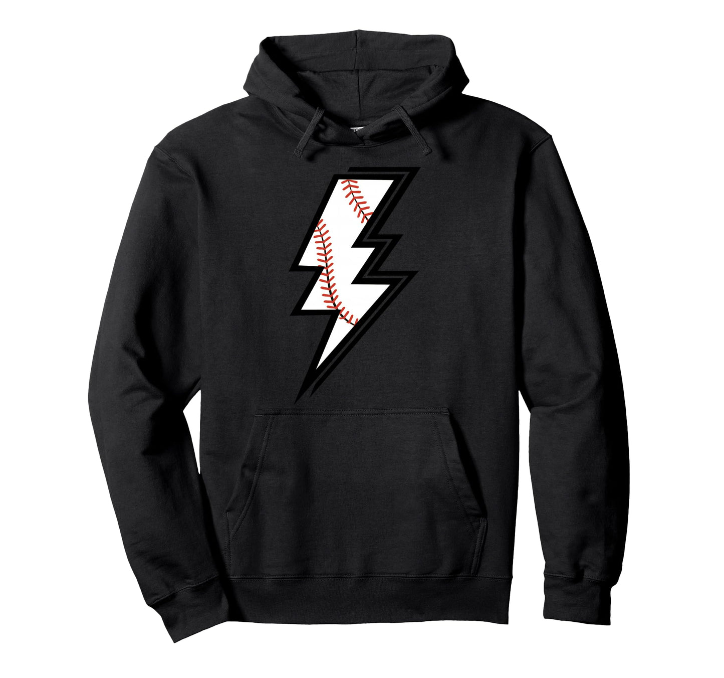 Baseball Lightning Bolt Baseball Mom Hoodie - Aesthetic Graphic Men Women - T-Shirt, Sweatshirt, Hoodie