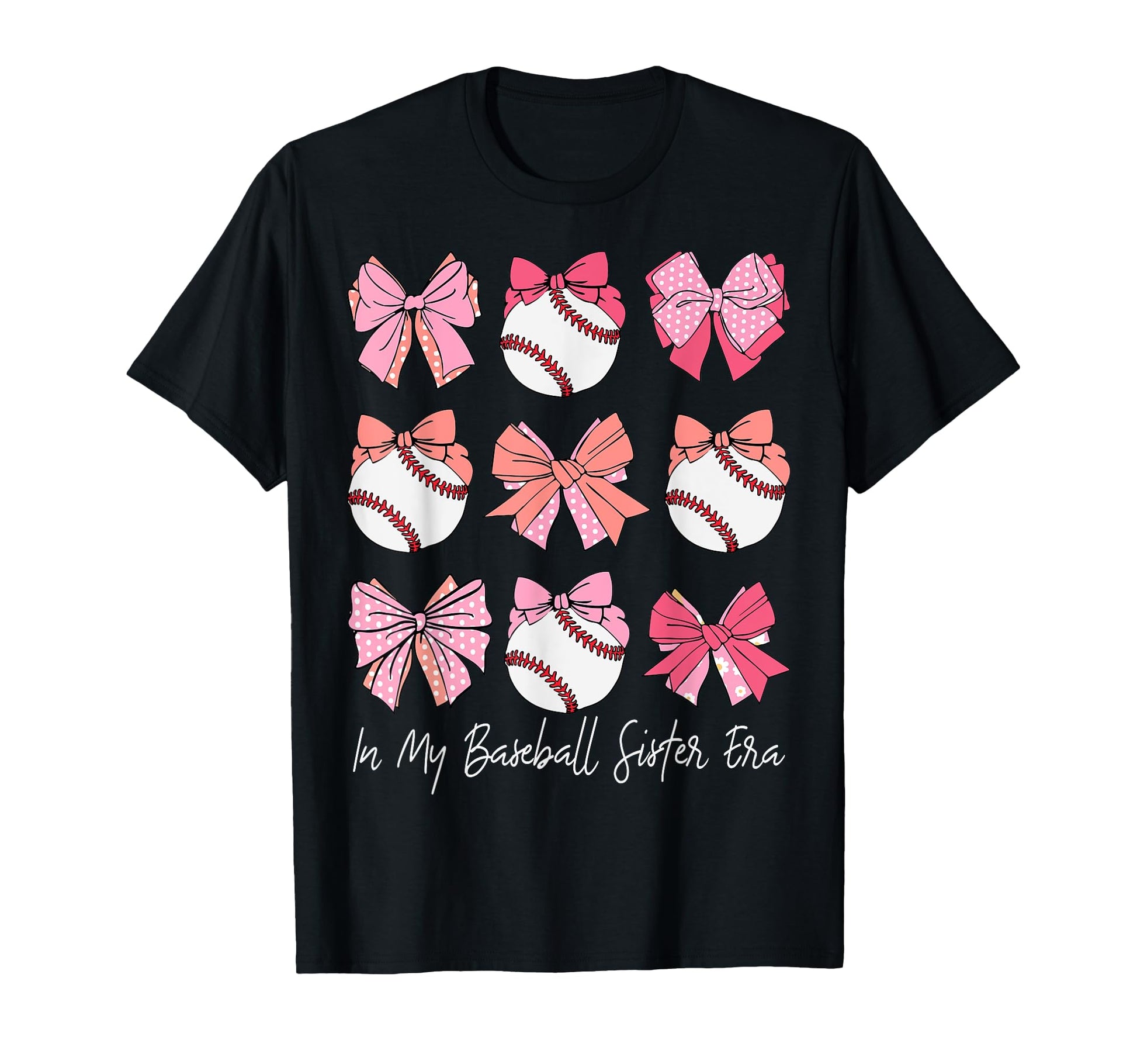 My Baseball Sister Era Coquette Bow T-Shirt - Trendy Graphic for Adults - T-Shirt, Sweatshirt, Hoodie
