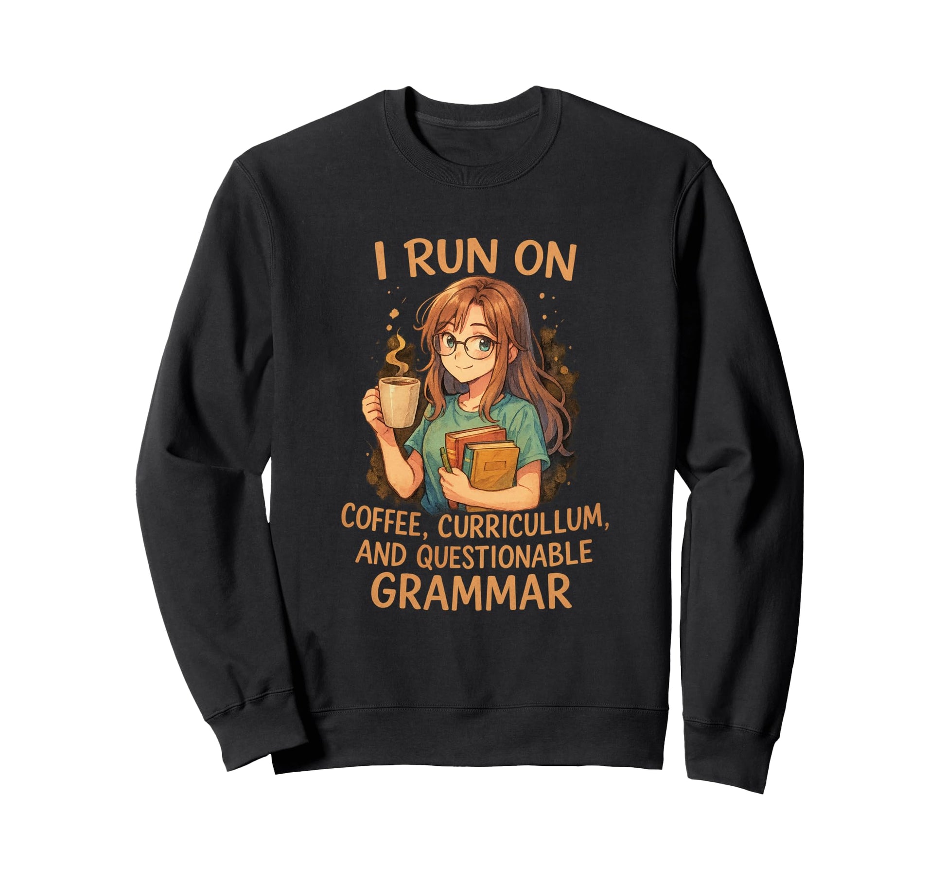 I Run Coffee Curriculum And Sweatshirt - Custom Art Print Men Women - T-Shirt, Sweatshirt, Hoodie