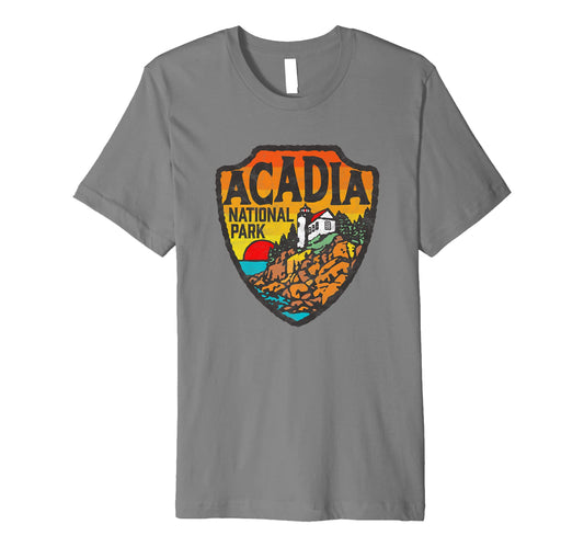Acadia National Park Maine Lighthouse T-Shirt - Fun Novelty Design Unisex - T-Shirt, Sweatshirt, Hoodie