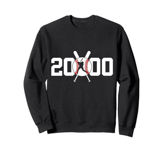 2000 Baseball 26Th Birthday Sweatshirt - Casual Everyday Wear Men Women - T-Shirt, Sweatshirt, Hoodie