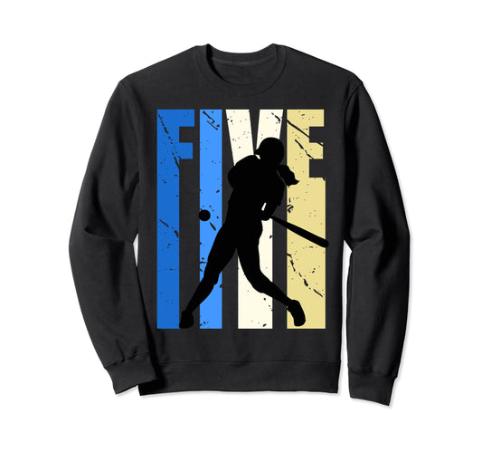 Baseball 5Th Birthday Sports Fans Sweatshirt - Trendy Graphic Men Women - T-Shirt, Sweatshirt, Hoodie