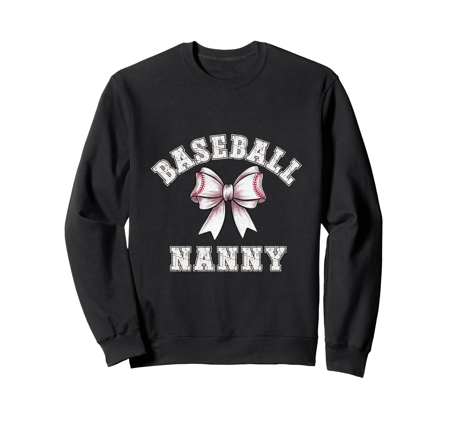 Coquette Baseball Nanny Bow Game Day Sweatshirt - Trendy Graphic Unisex - T-Shirt, Sweatshirt, Hoodie