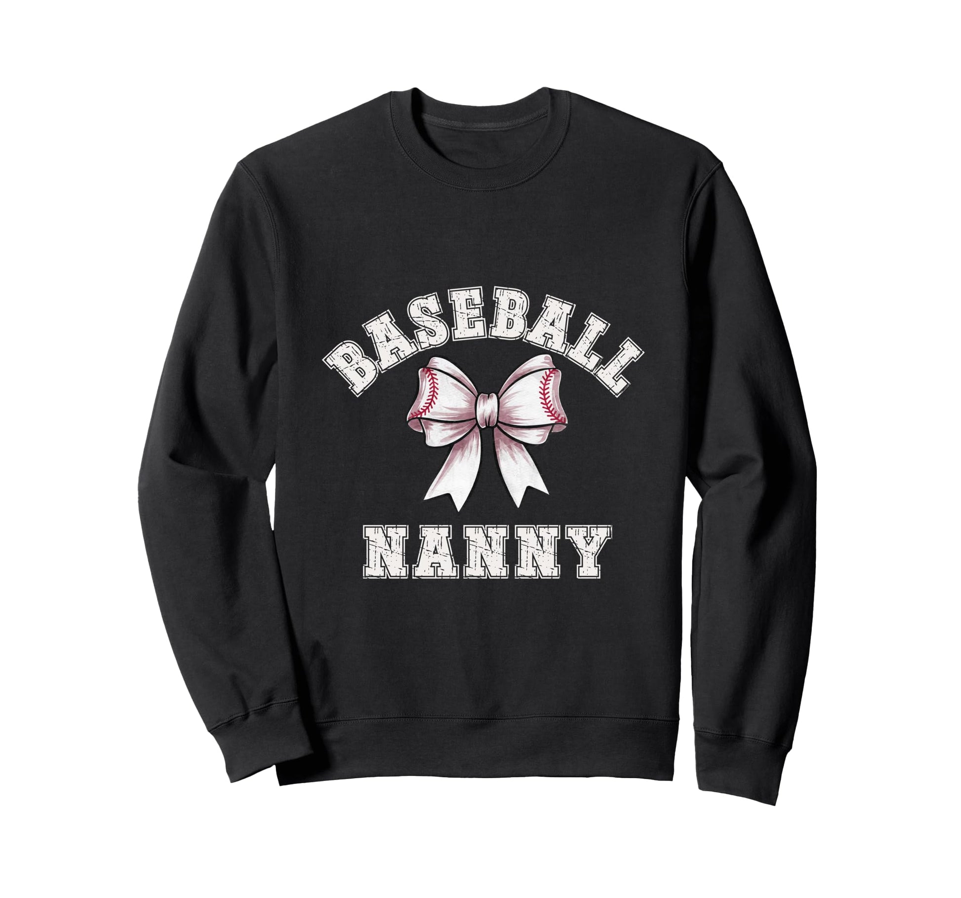 Coquette Baseball Nanny Bow Game Day Sweatshirt - Trendy Graphic Unisex - T-Shirt, Sweatshirt, Hoodie