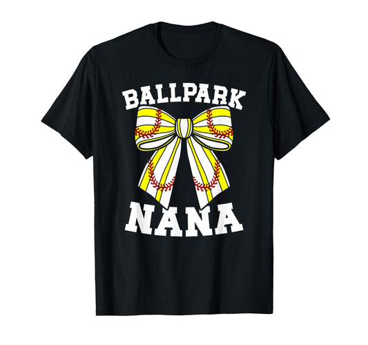 Ballpark Nana Grandma Softball T-Shirt - Minimalist Print Men Women - T-Shirt, Sweatshirt, Hoodie