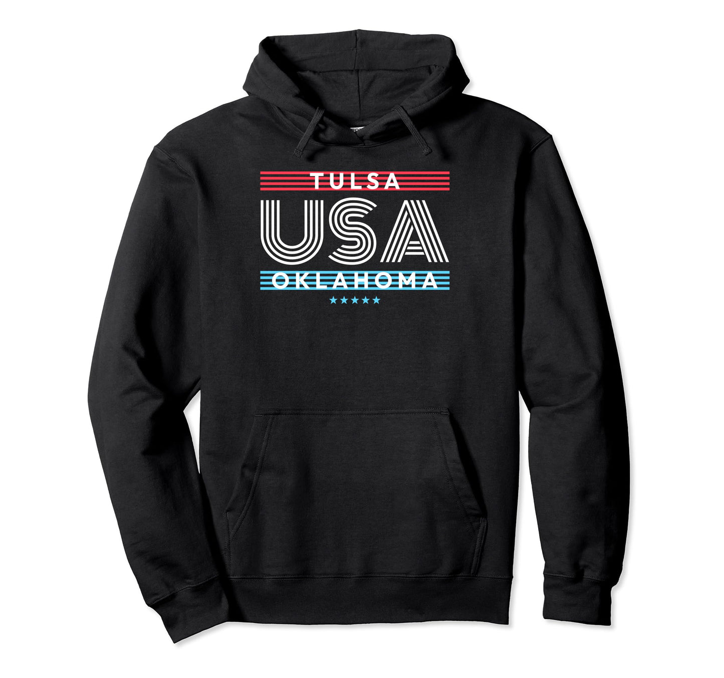 Tulsa Usa Stripes Hoodie - Unique Graphic for Adults - T-Shirt, Sweatshirt, Hoodie