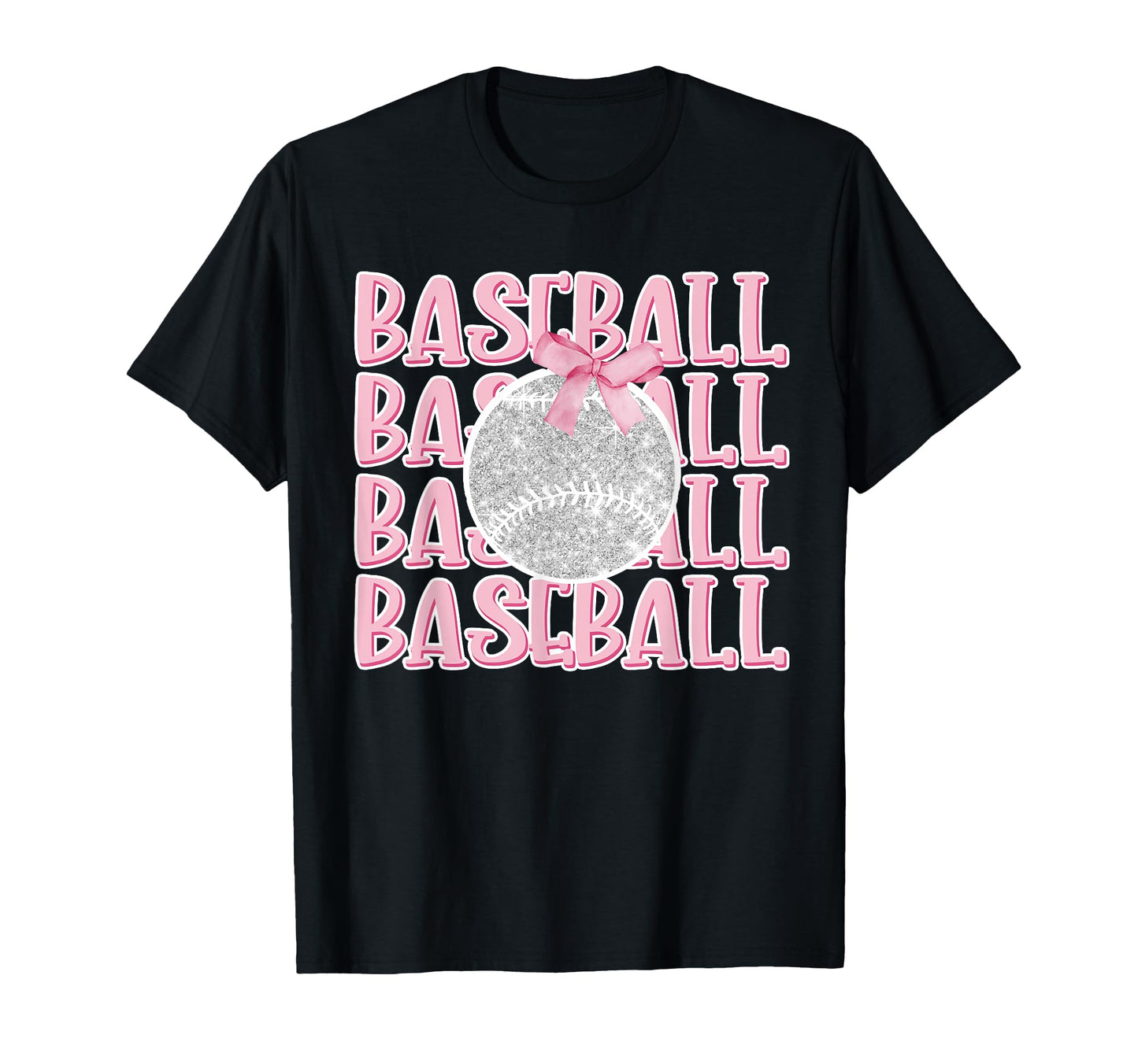 Baseball Mom Game Day Coquette Bow T-Shirt - Custom Art Print Men Women - T-Shirt, Sweatshirt, Hoodie