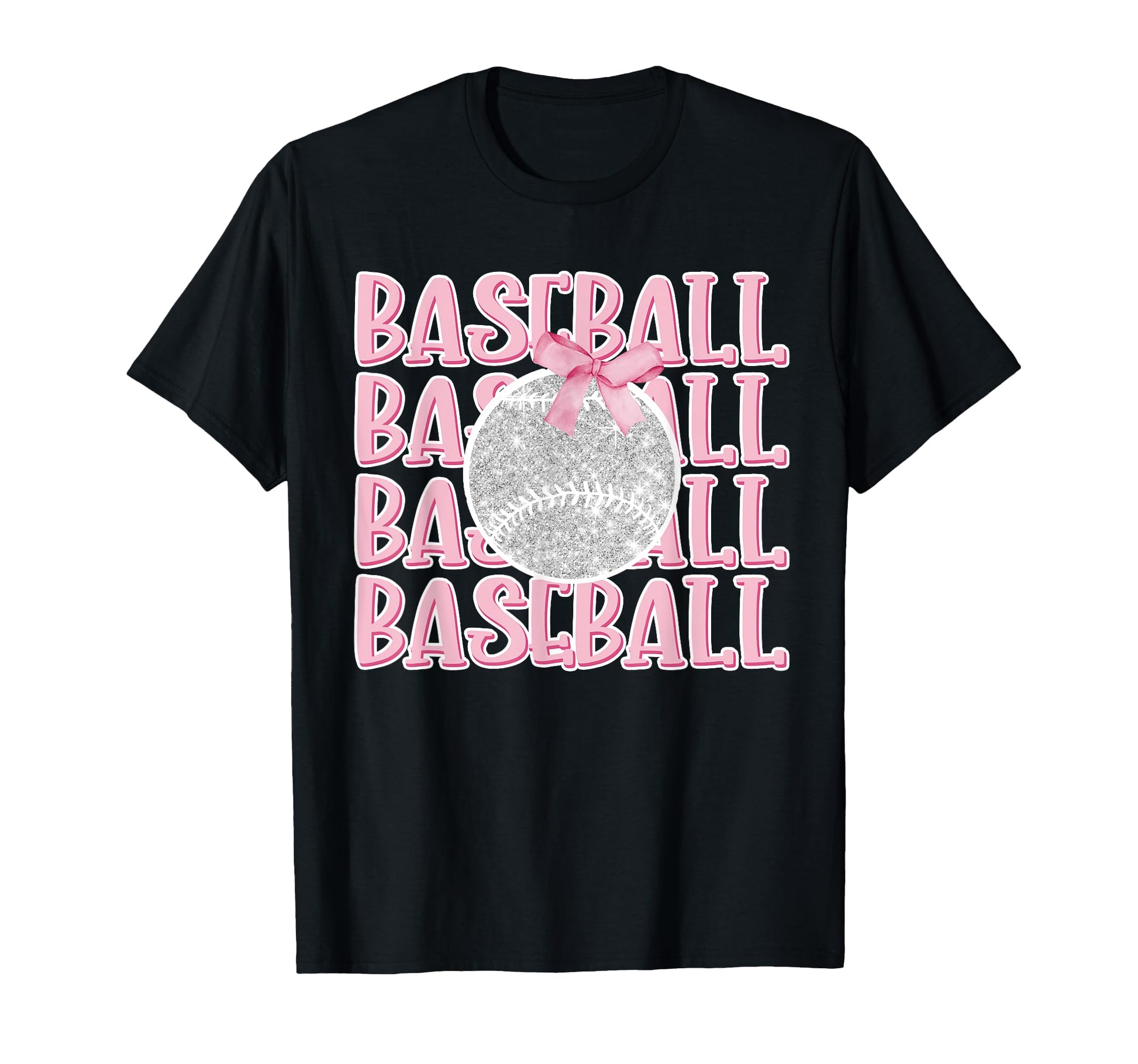 Baseball Mom Game Day Coquette Bow T-Shirt - Custom Art Print Men Women - T-Shirt, Sweatshirt, Hoodie