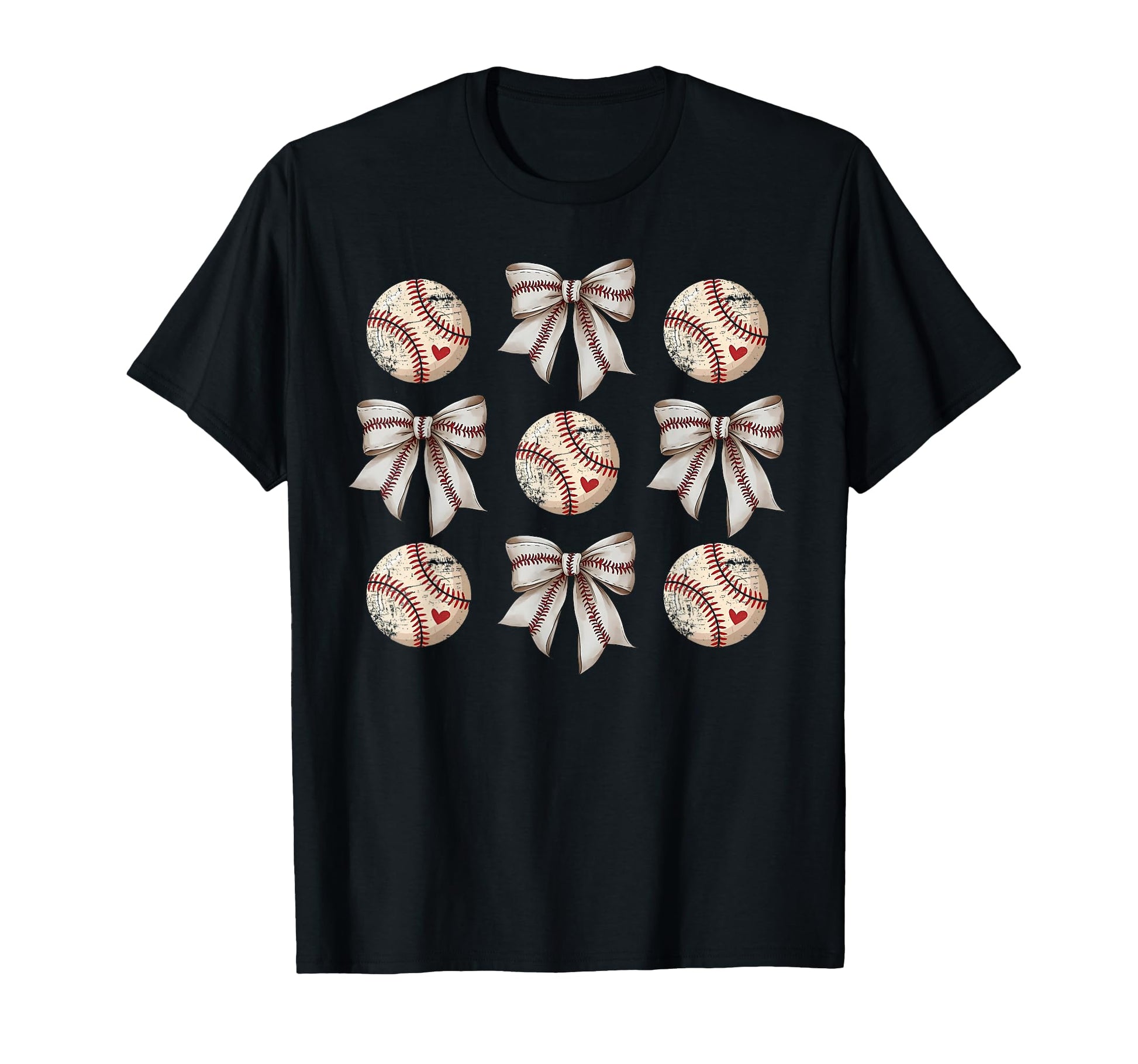Baseball Season Coquette Bow Happy T-Shirt - Streetwear Style Men Women - T-Shirt, Sweatshirt, Hoodie