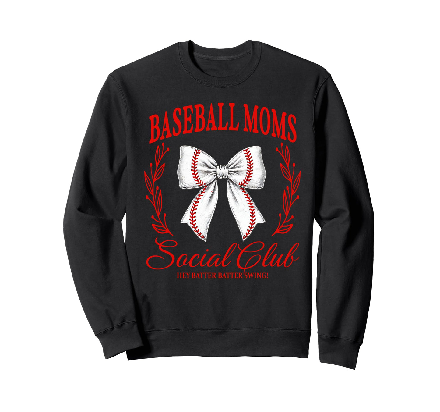 Baseball Moms Social Club Sweatshirt - Minimalist Print for Adults - T-Shirt, Sweatshirt, Hoodie