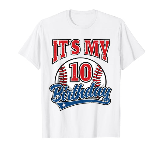 10 Years Old Baseball Player 10Th T-Shirt - Streetwear Style Men Women - T-Shirt, Sweatshirt, Hoodie