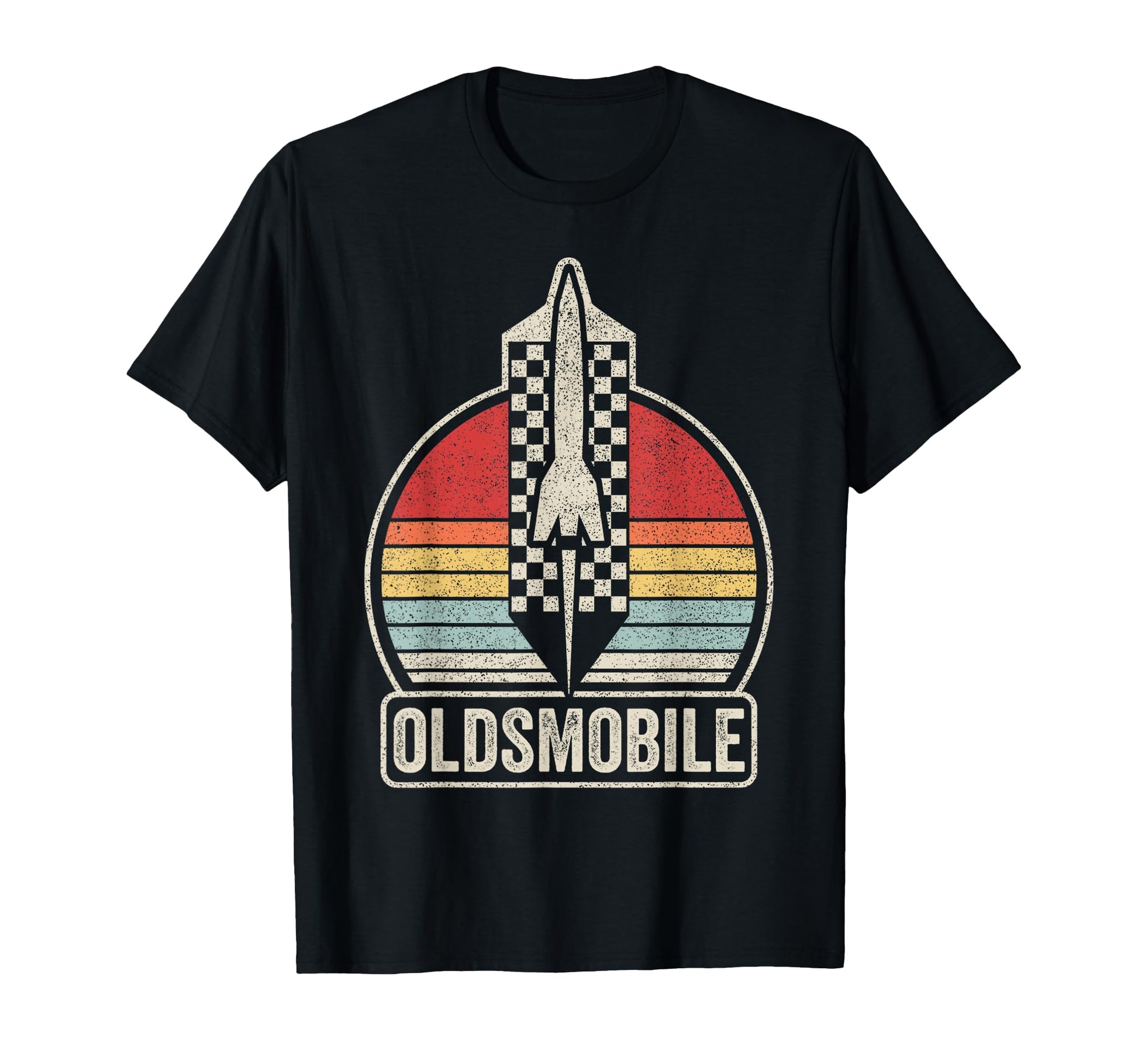 Car Show Checkered Rocket Logo T-Shirt - Trendy Graphic Men Women - T-Shirt, Sweatshirt, Hoodie
