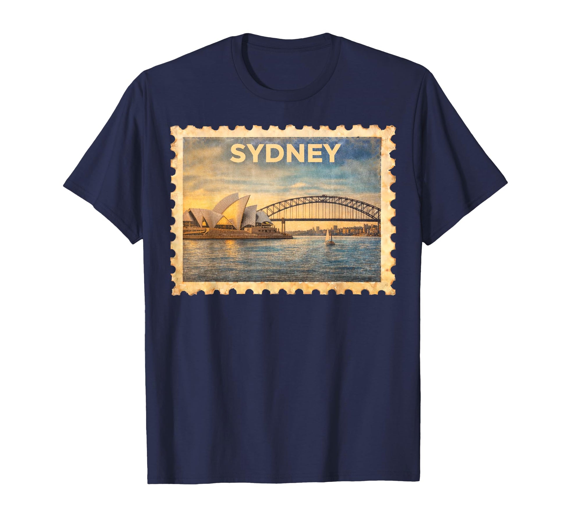 Sydney Australia Travel Stamp Art T-Shirt - Trendy Graphic for Adults - T-Shirt, Sweatshirt, Hoodie