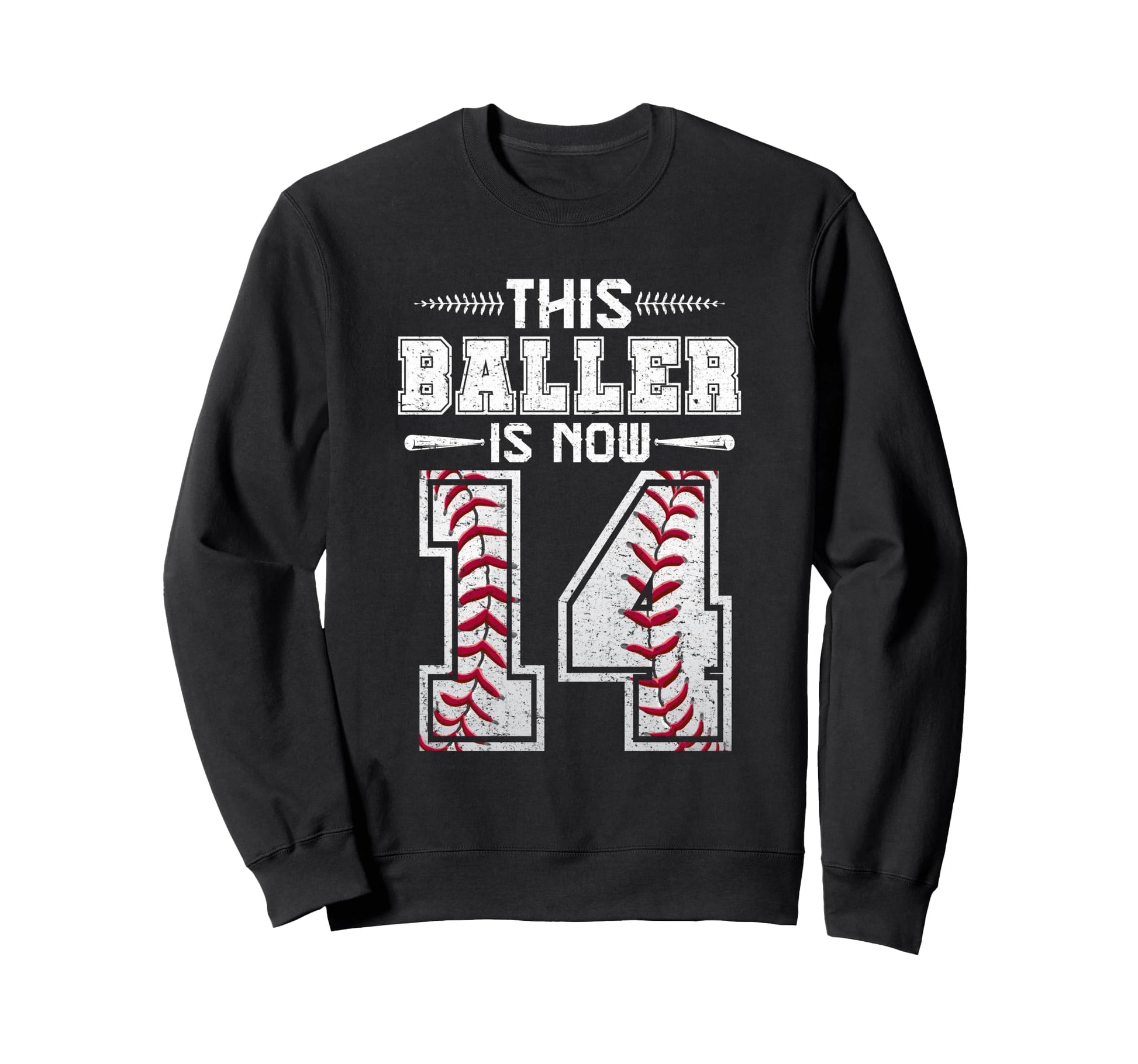 This Baller Is Now 14 Birthday Sweatshirt - Minimalist Print Men Women - T-Shirt, Sweatshirt, Hoodie