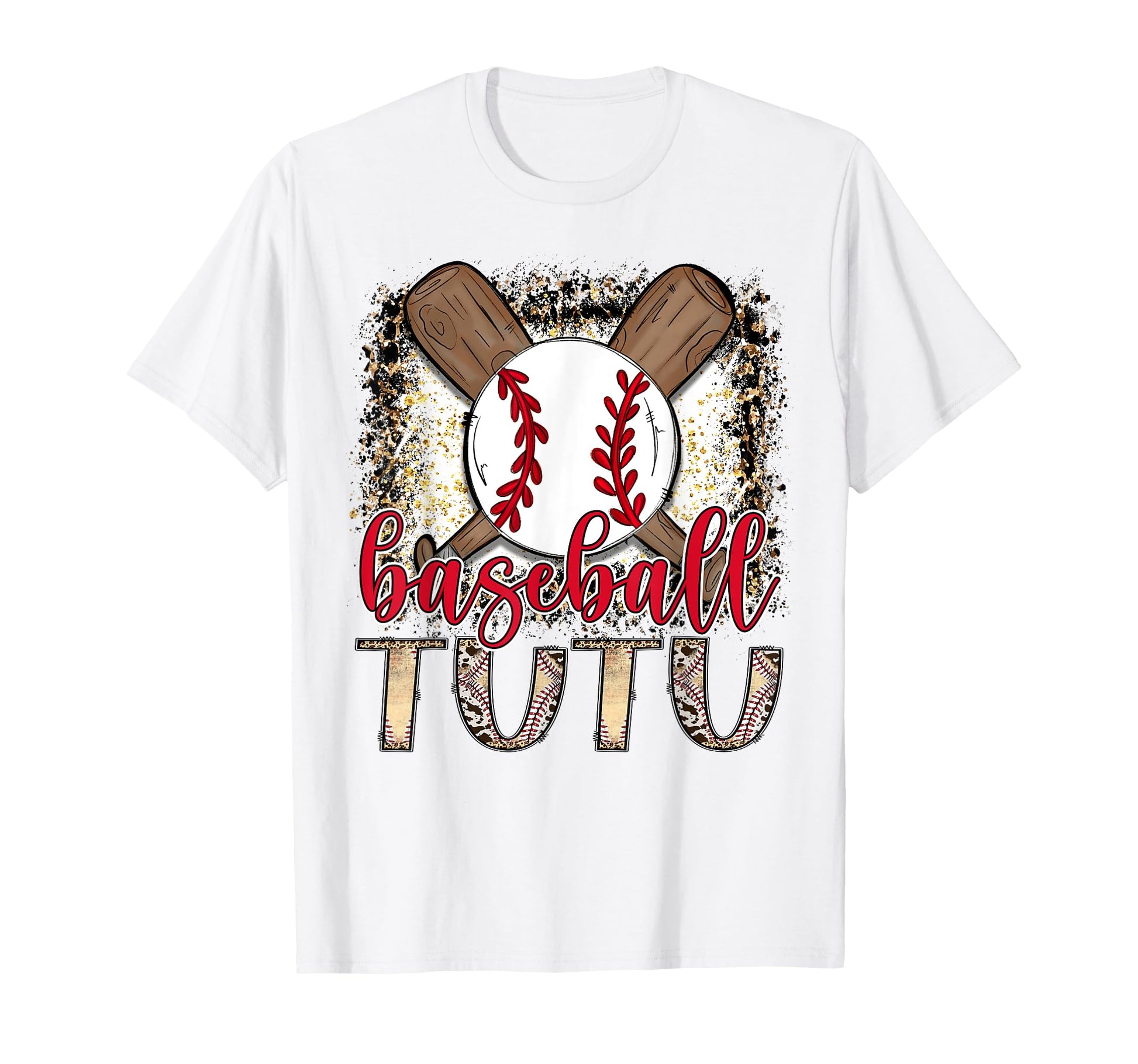 Baseball Tutu Leopard Proud Ball Tutu T-Shirt - Aesthetic Graphic Unisex - T-Shirt, Sweatshirt, Hoodie