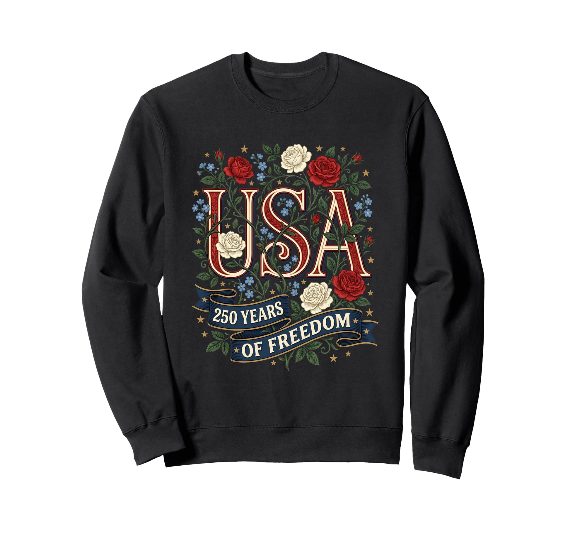 Patriotic Usa America 250 Years Freedom Sweatshirt - Trendy Graphic Unisex - T-Shirt, Sweatshirt, Hoodie