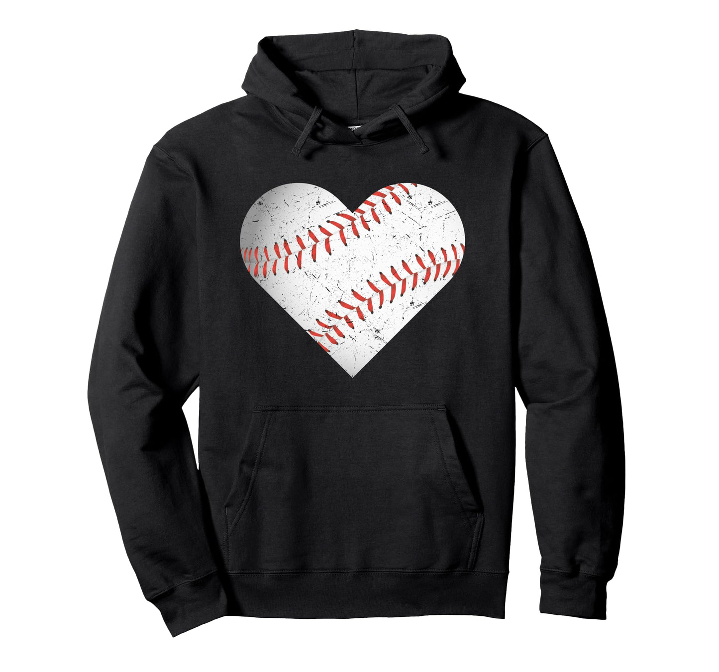 Baseball Heart Baseball Love Hoodie - Custom Art Print for Adults - T-Shirt, Sweatshirt, Hoodie