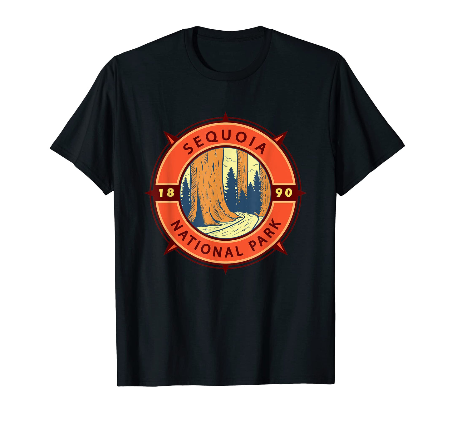 Sequoia National Park Illustration T-Shirt - Unique Graphic Men Women - T-Shirt, Sweatshirt, Hoodie
