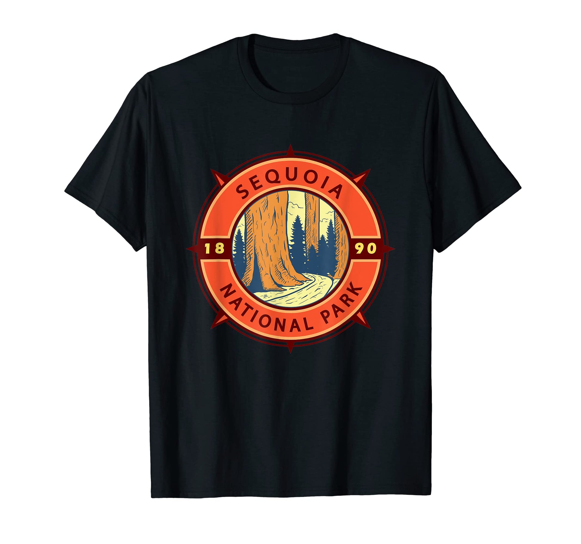 Sequoia National Park Illustration T-Shirt - Unique Graphic Men Women - T-Shirt, Sweatshirt, Hoodie