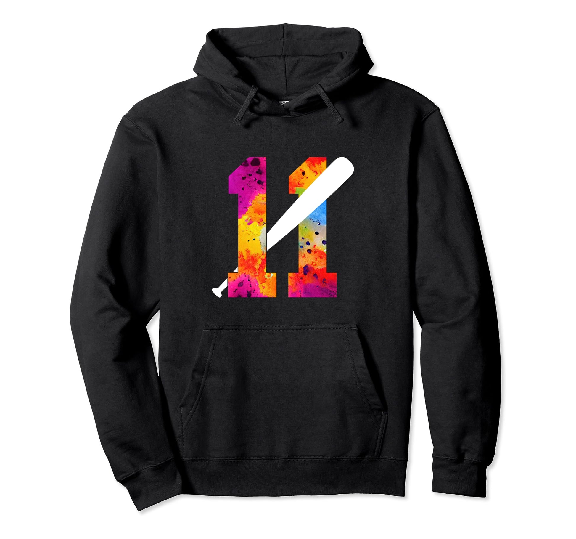 Number 11 Years Baseball 11Th Birthday Hoodie - Unique Graphic for Adults - T-Shirt, Sweatshirt, Hoodie