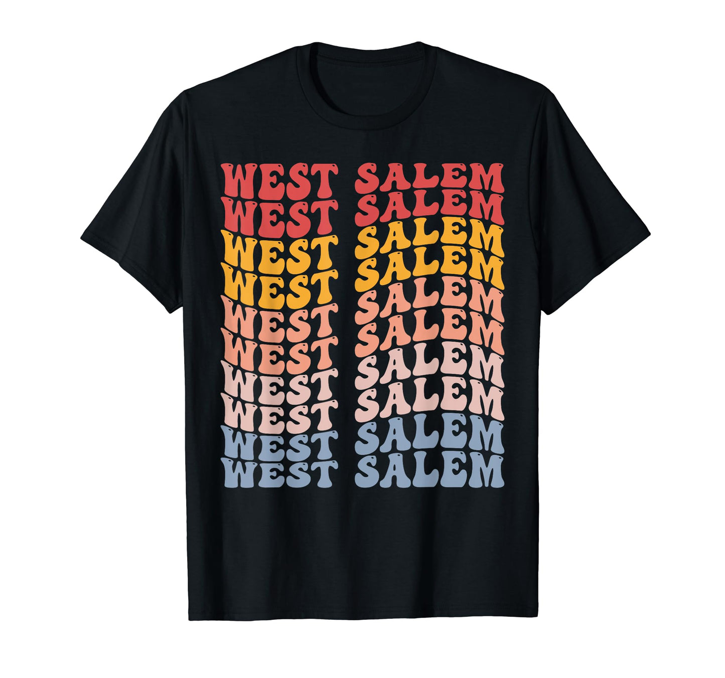 West Salem City Groovy T-Shirt - Unique Graphic Unisex - T-Shirt, Sweatshirt, Hoodie