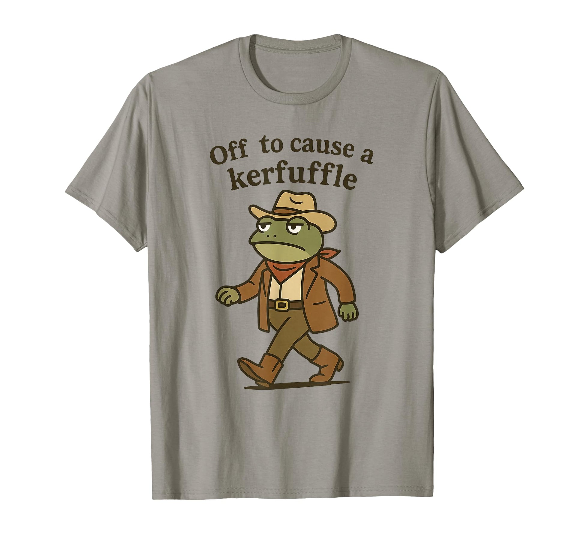 Off To Cause Kerfuffle Funny Cowboy Frog T-Shirt - Custom Art Print Unisex - T-Shirt, Sweatshirt, Hoodie