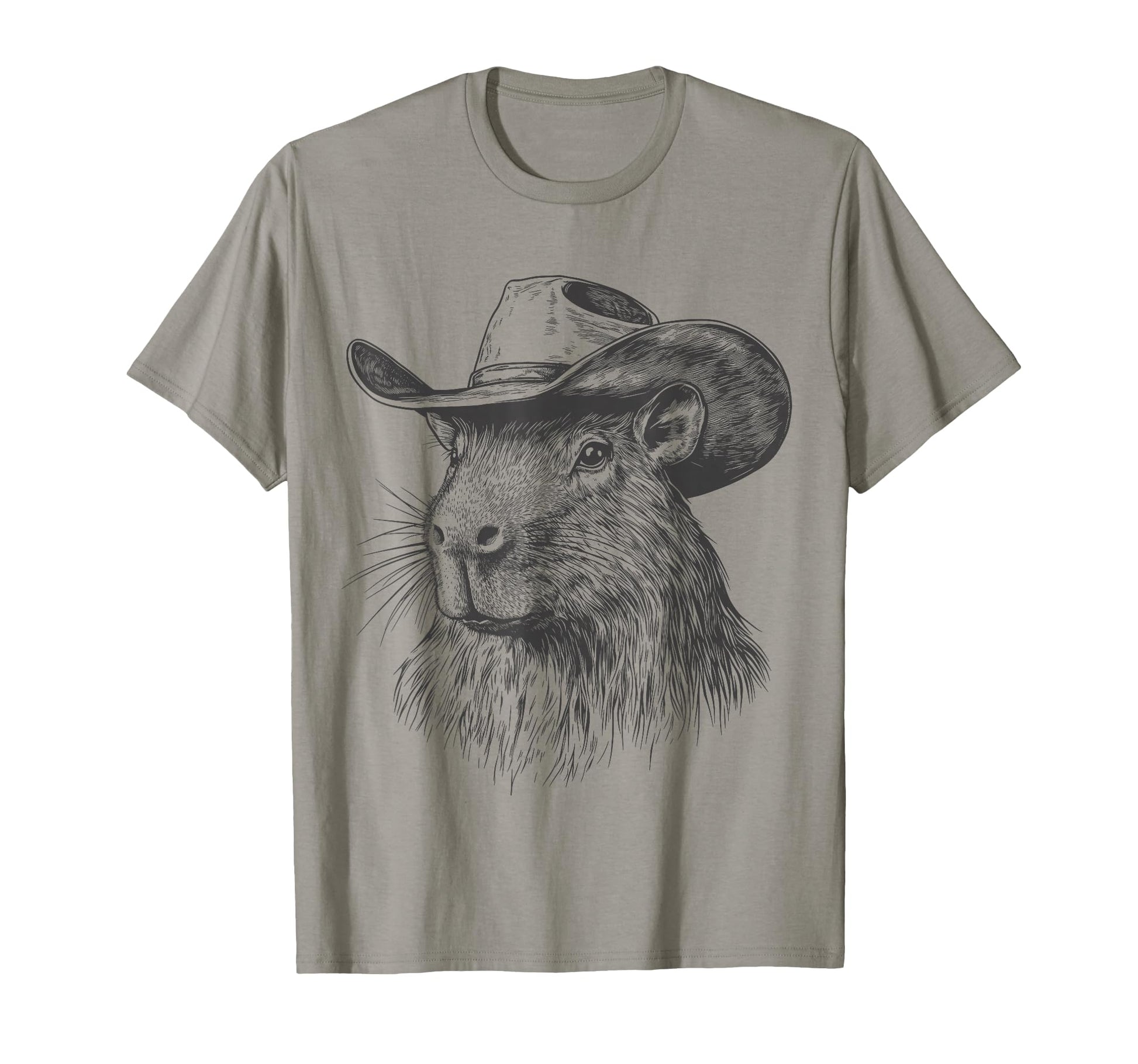Capybara Cowboy Hat Funny Western T-Shirt - Novelty Apparel for Adults - T-Shirt, Sweatshirt, Hoodie