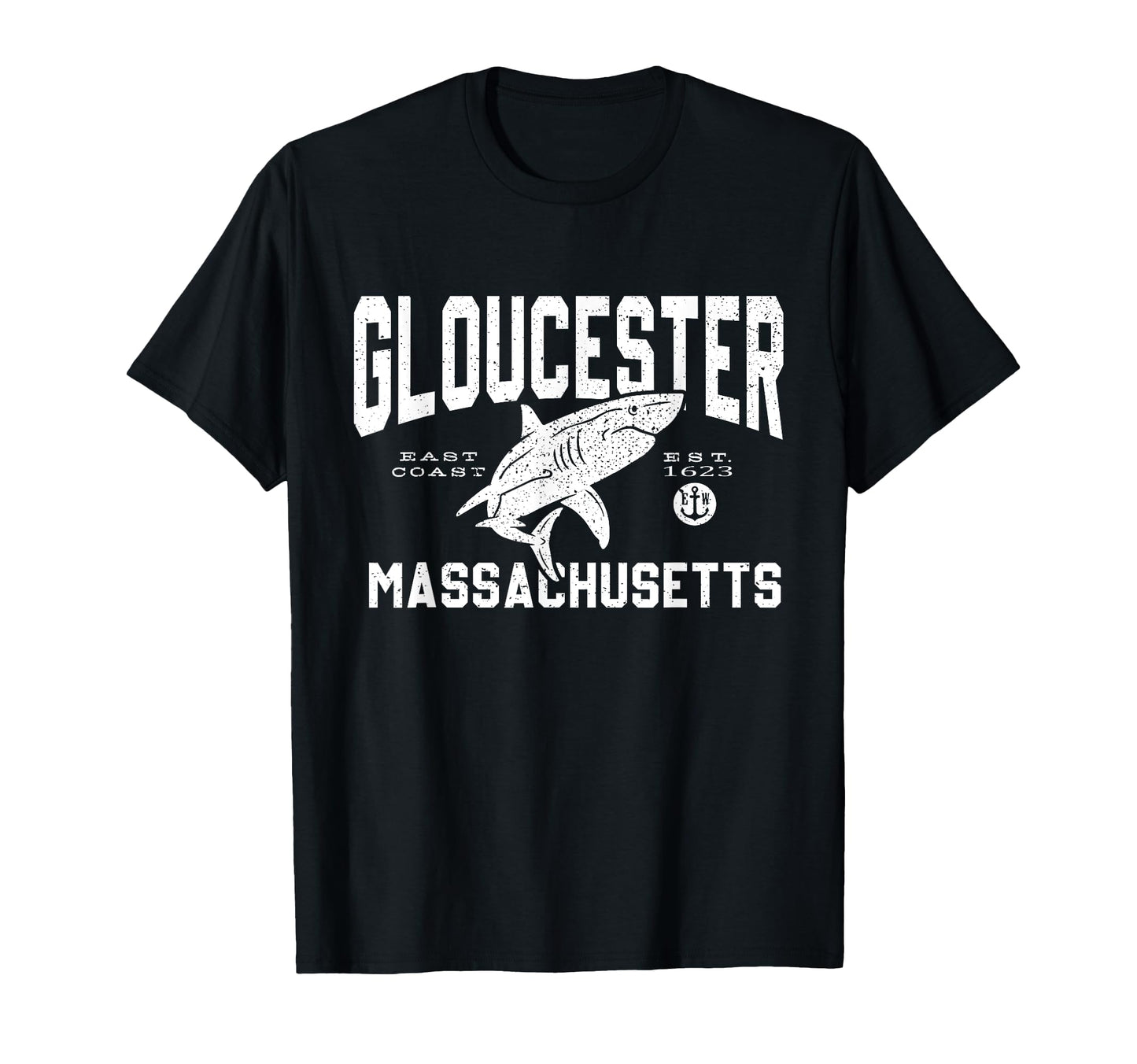 Shark Typography Gloucester Mass T-Shirt - Custom Art Print for Adults - T-Shirt, Sweatshirt, Hoodie