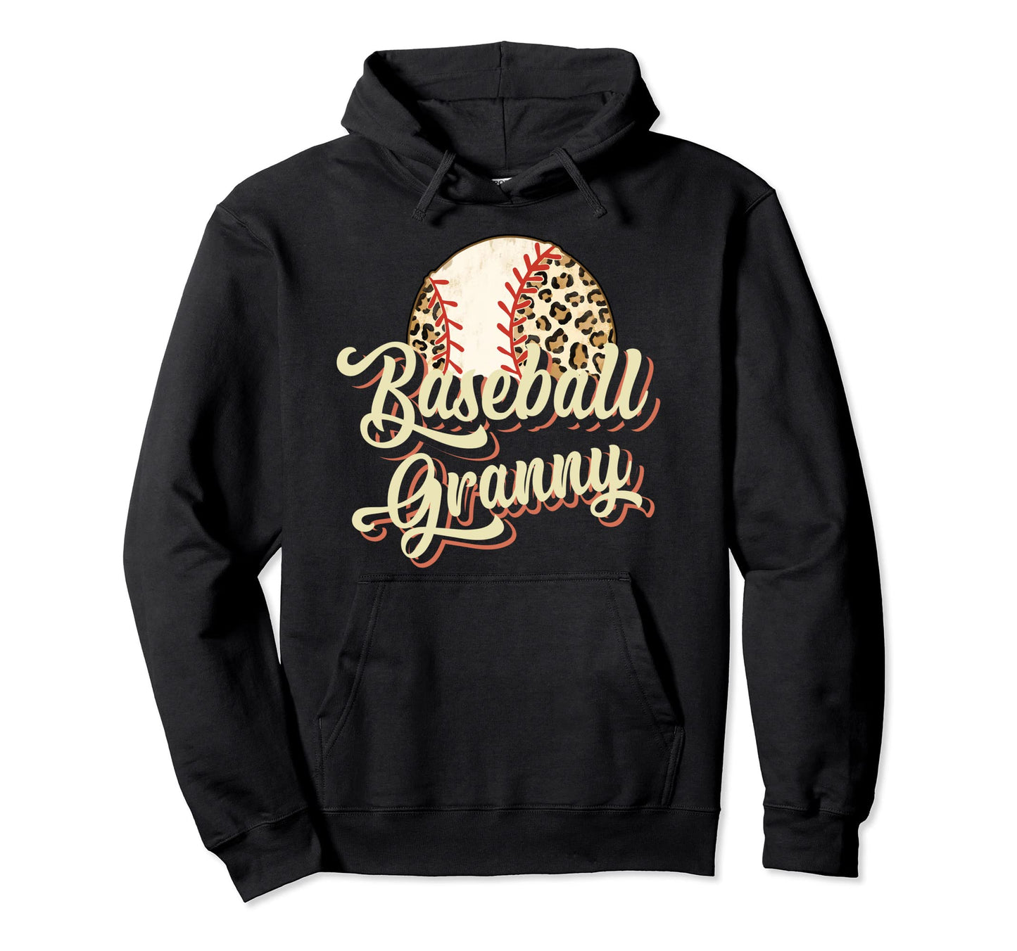 Baseball Granny Leopard Funny Mothers Day Hoodie - Novelty Apparel Unisex - T-Shirt, Sweatshirt, Hoodie