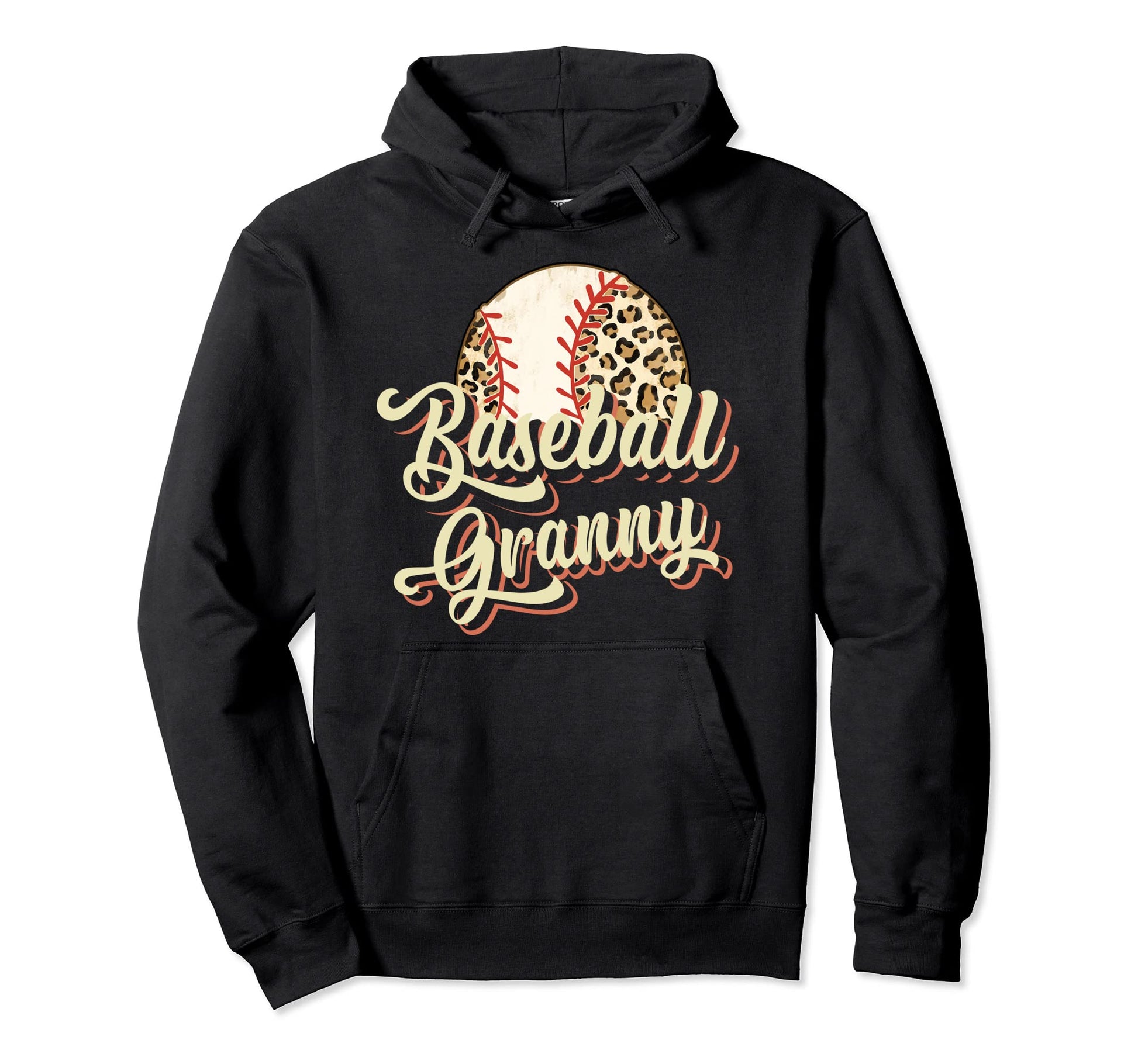 Baseball Granny Leopard Funny Mothers Day Hoodie - Novelty Apparel Unisex - T-Shirt, Sweatshirt, Hoodie