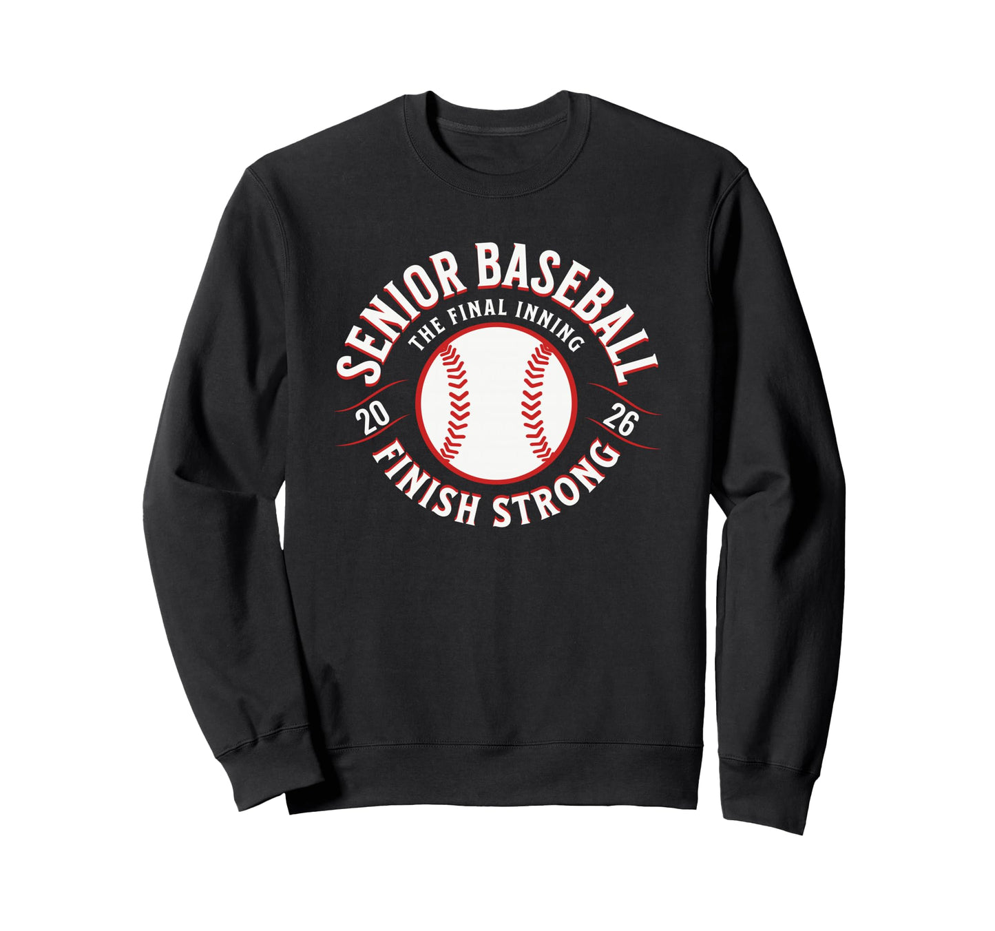 Baseball Senior 2026 Final Inning Sweatshirt - Minimalist Print for Adults - T-Shirt, Sweatshirt, Hoodie