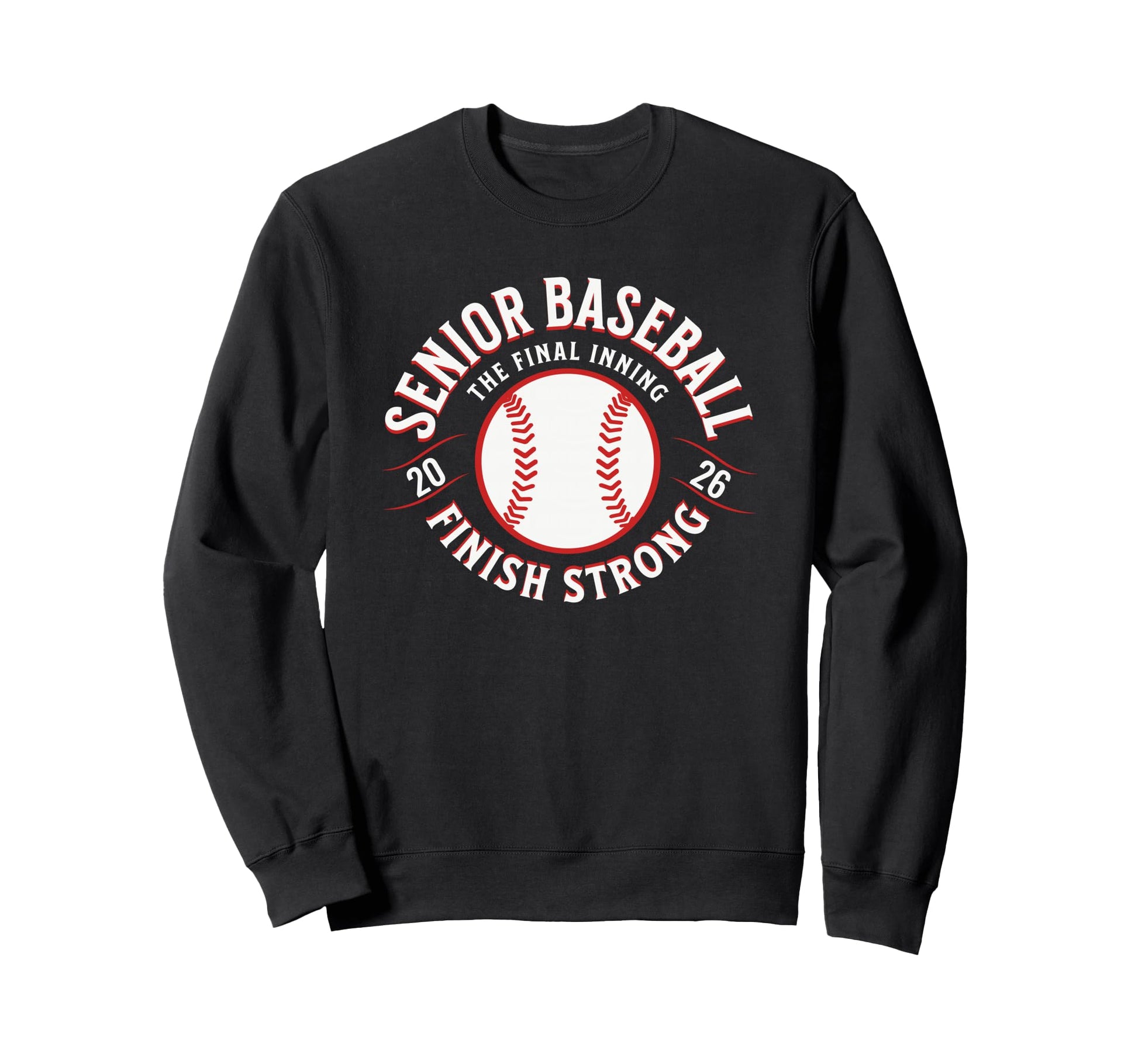 Baseball Senior 2026 Final Inning Sweatshirt - Minimalist Print for Adults - T-Shirt, Sweatshirt, Hoodie