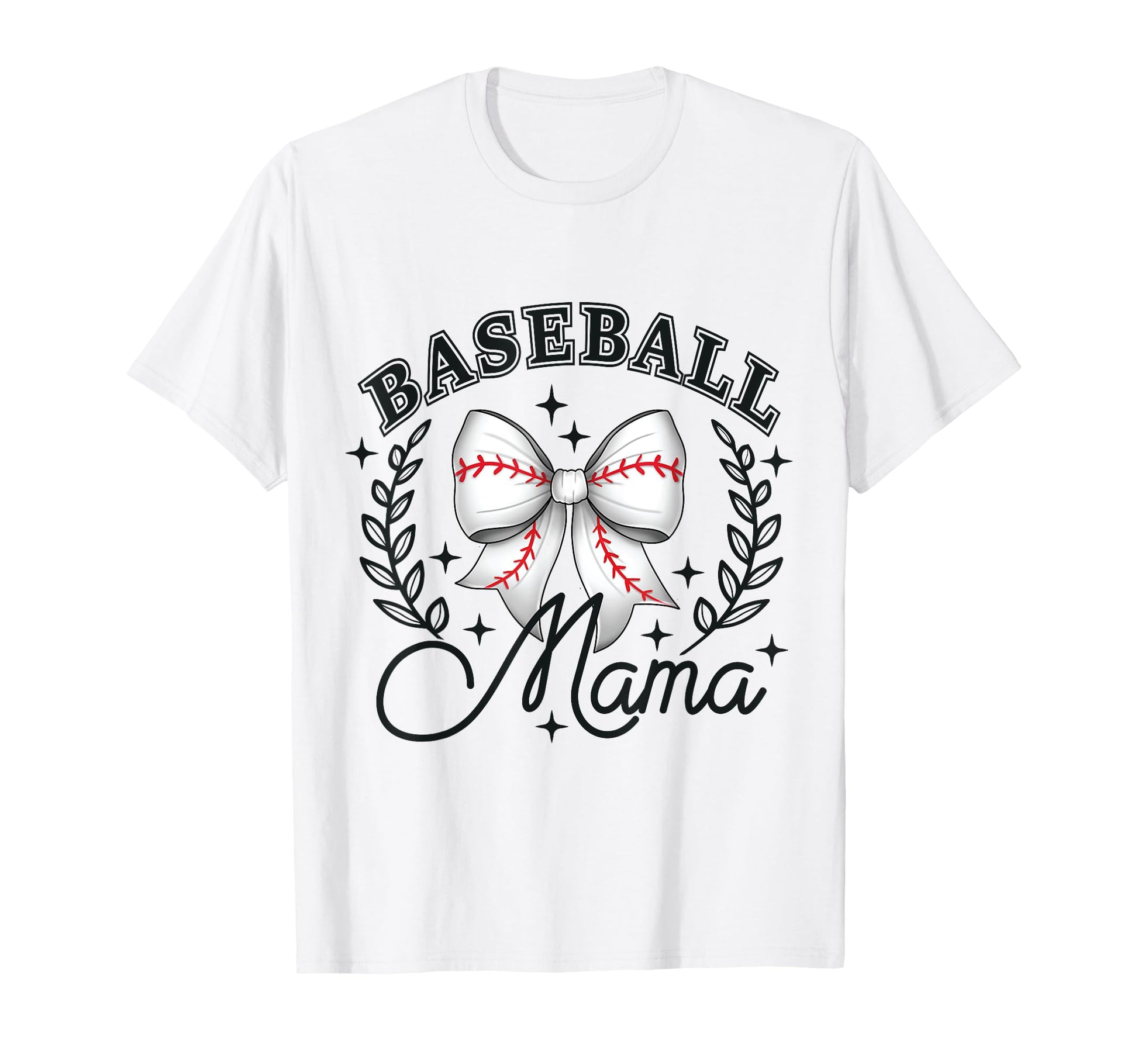 Baseball Mama Coquette Bow Game Sports T-Shirt - Unique Graphic for Adults - T-Shirt, Sweatshirt, Hoodie
